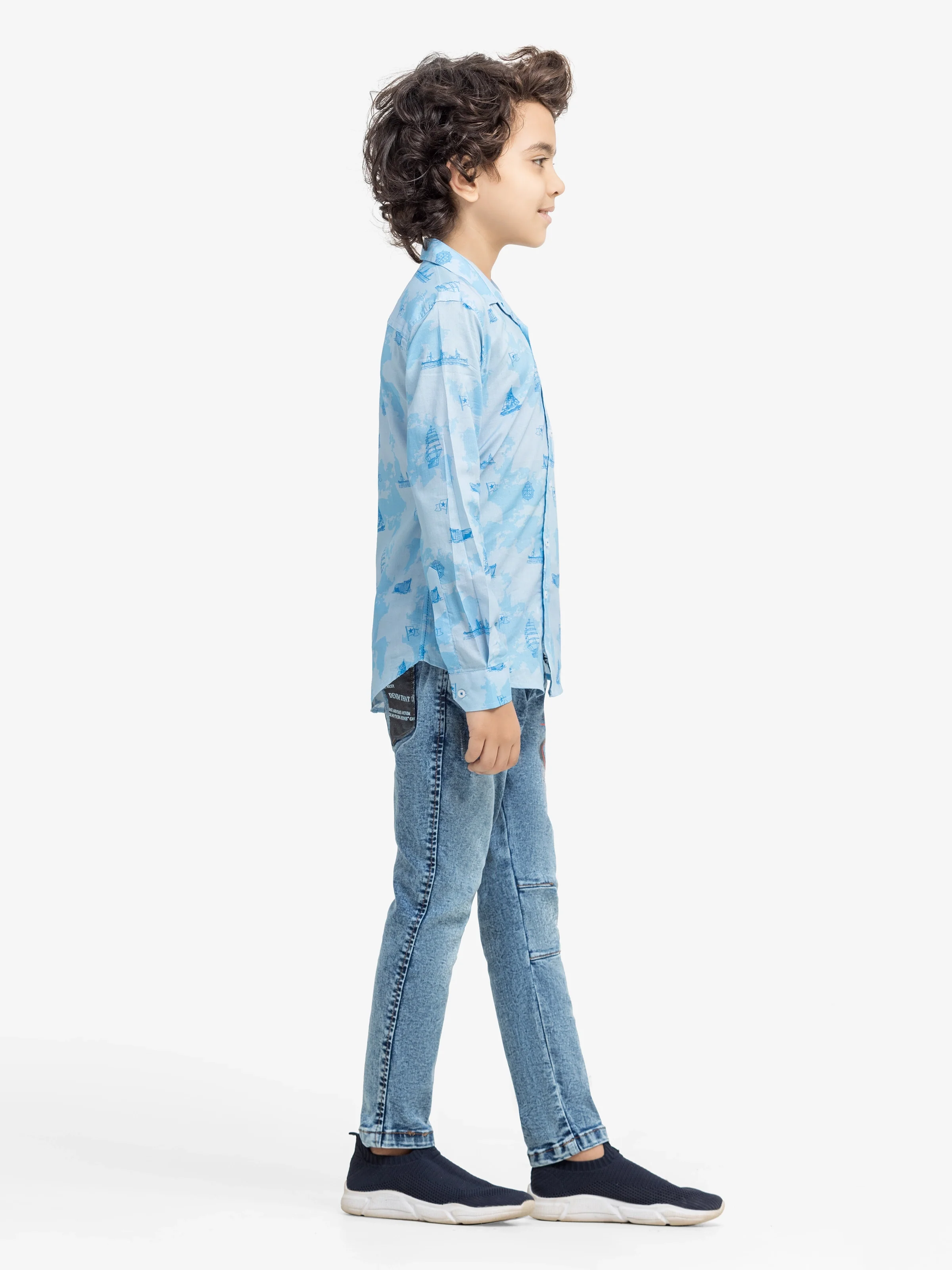 Boy's Light Blue Shirt - EBTS5-27627 - Image 4