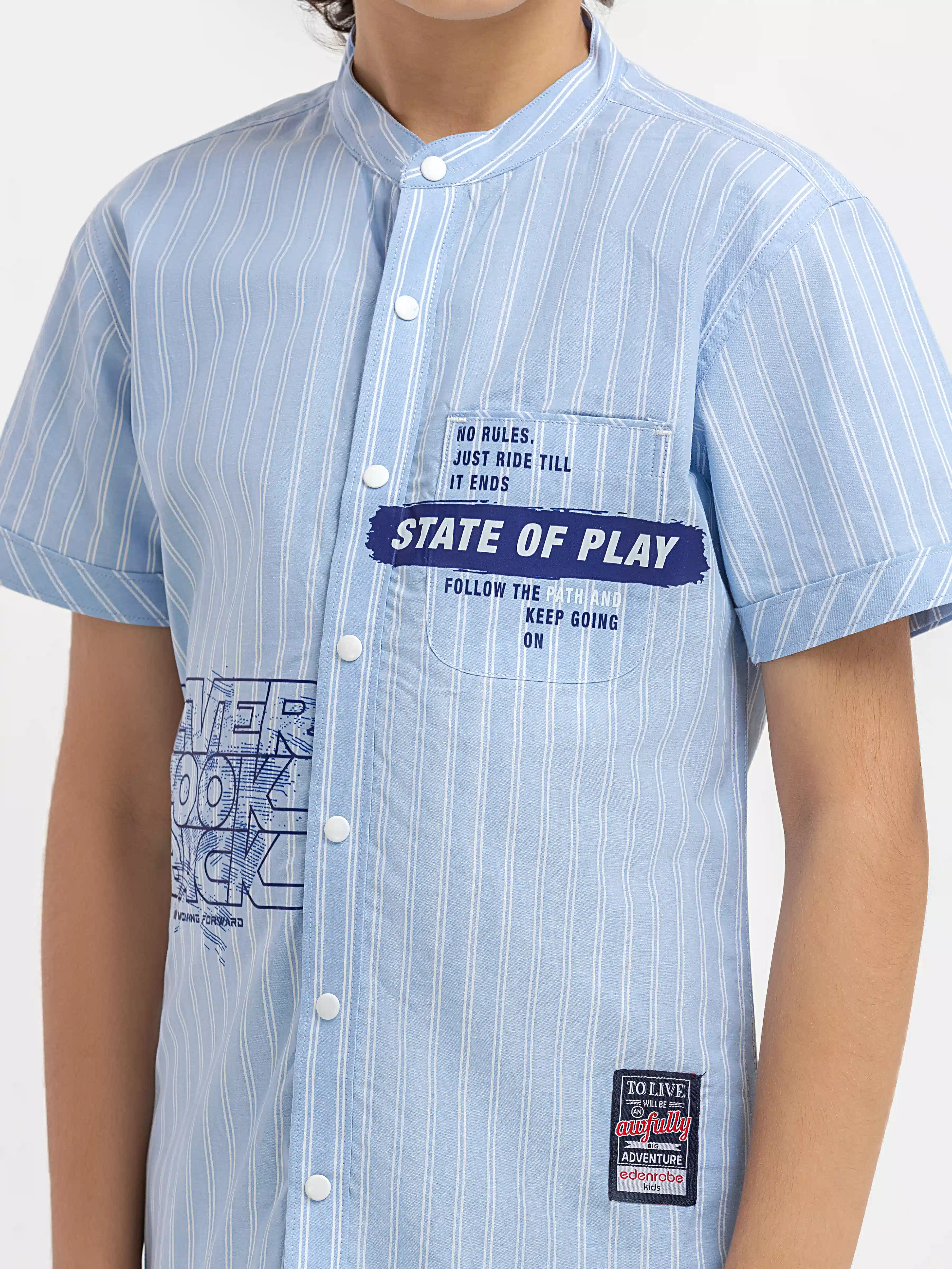 Boy's Light Blue Shirt - EBTSH6-27688 - Image 4