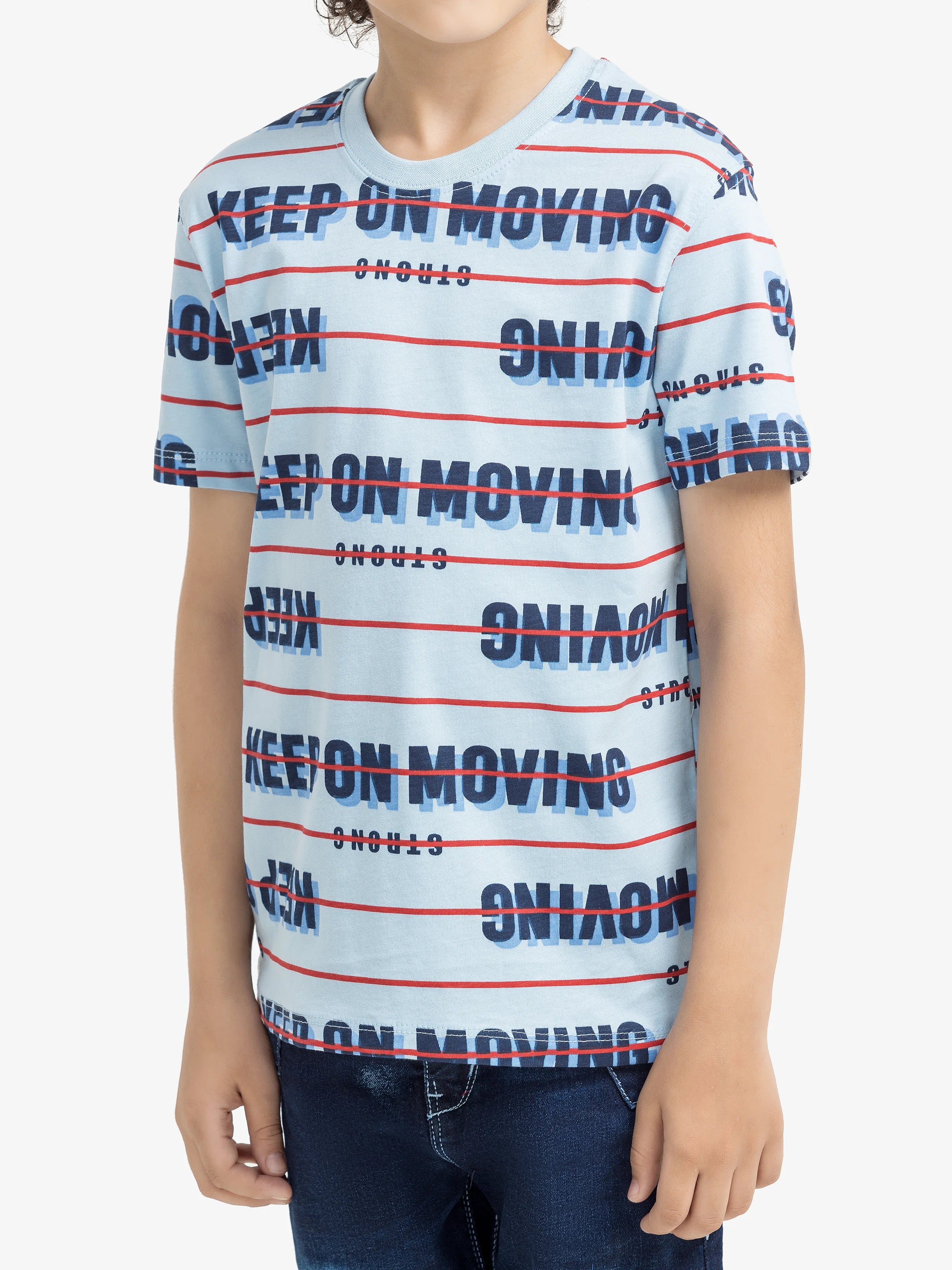 Boy's Light Blue T-Shirt - EBTTS5-019 - Image 3