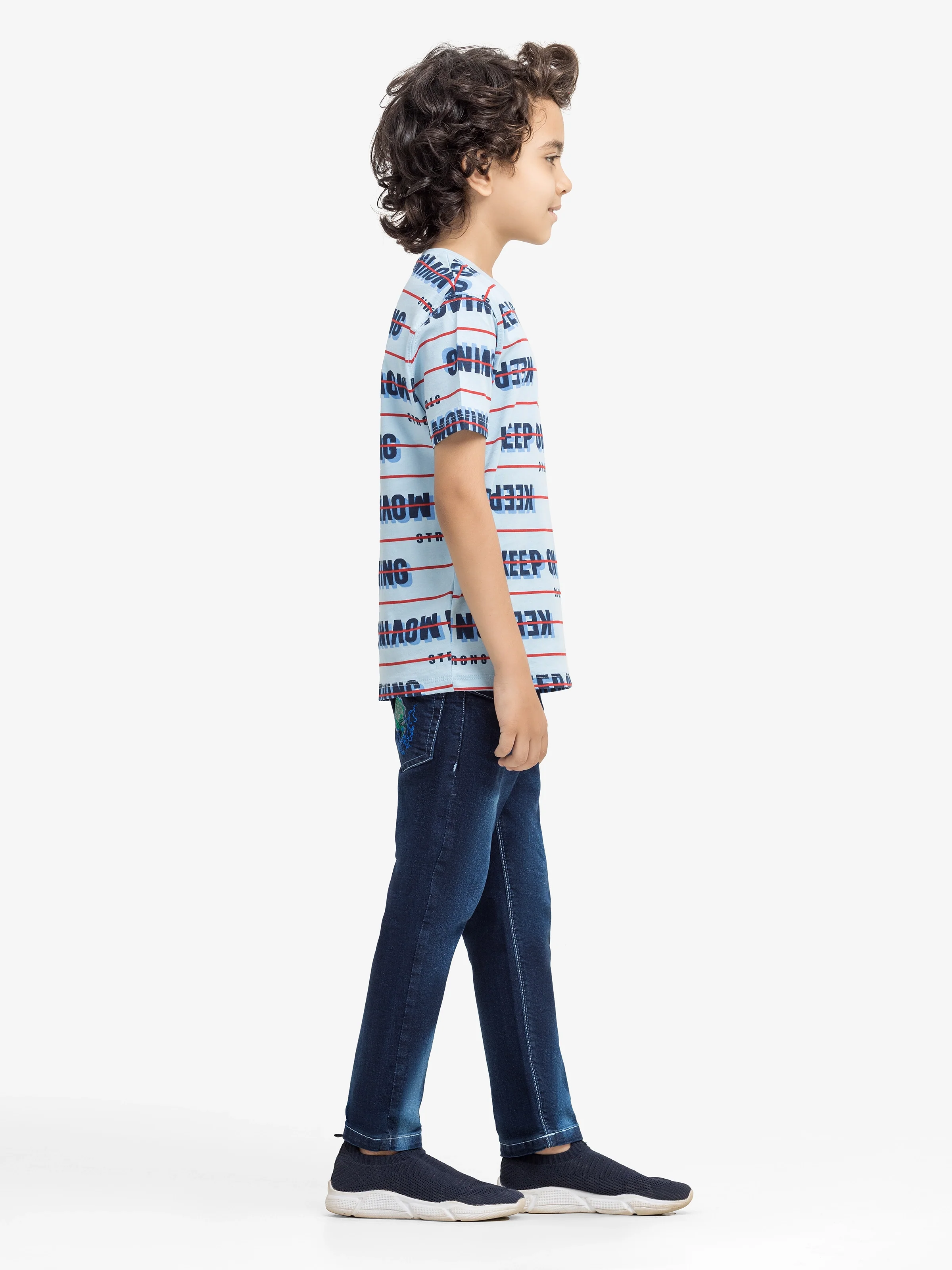 Boy's Light Blue T-Shirt - EBTTS5-019 - Image 4