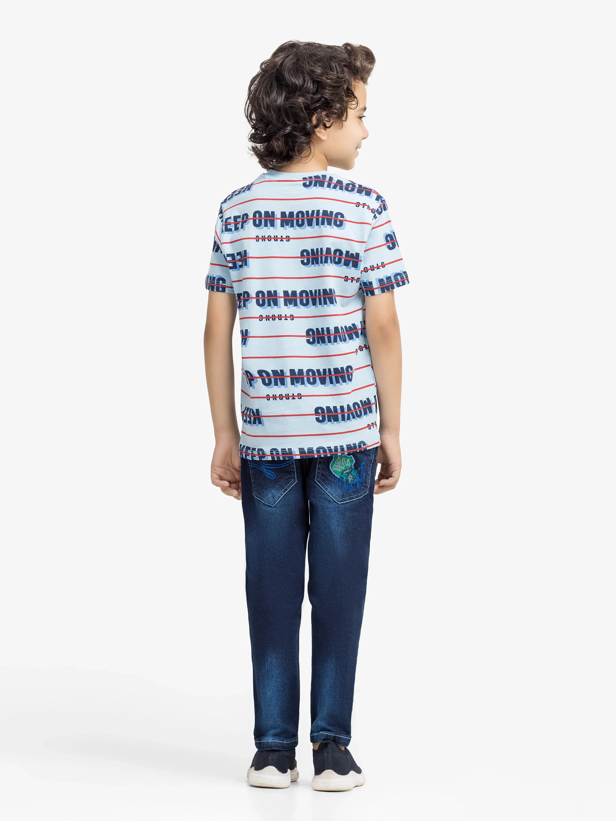 Boy's Light Blue T-Shirt - EBTTS5-019 - Image 5