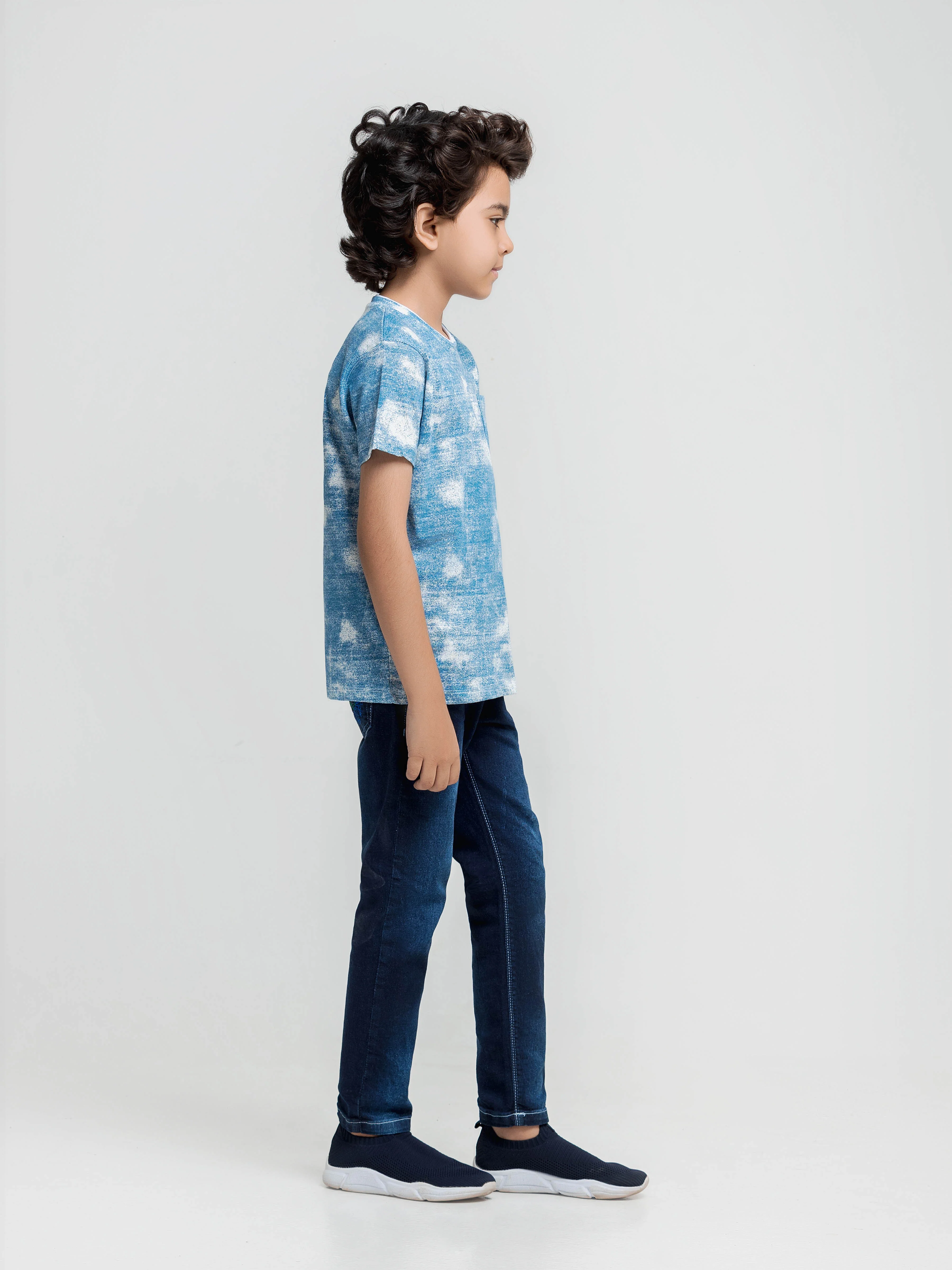 Boy's Light Blue T-Shirt - EBTTS6-003 - Image 2