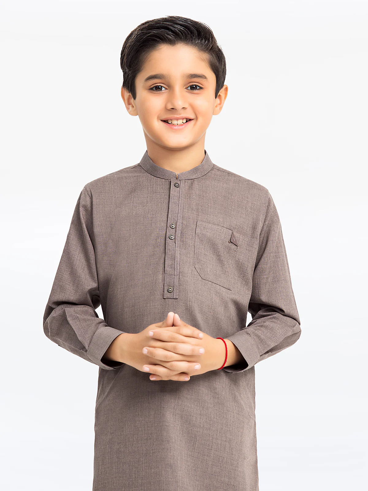 Boy's Light Brown Kurta Shalwar - EBTKS24-3911 - Image 3