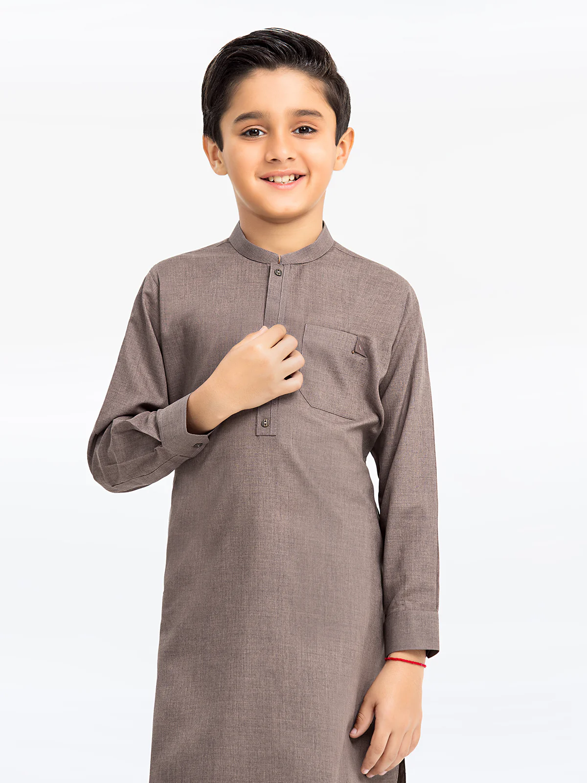 Boy's Light Brown Kurta Shalwar - EBTKS24-3911 - Image 4