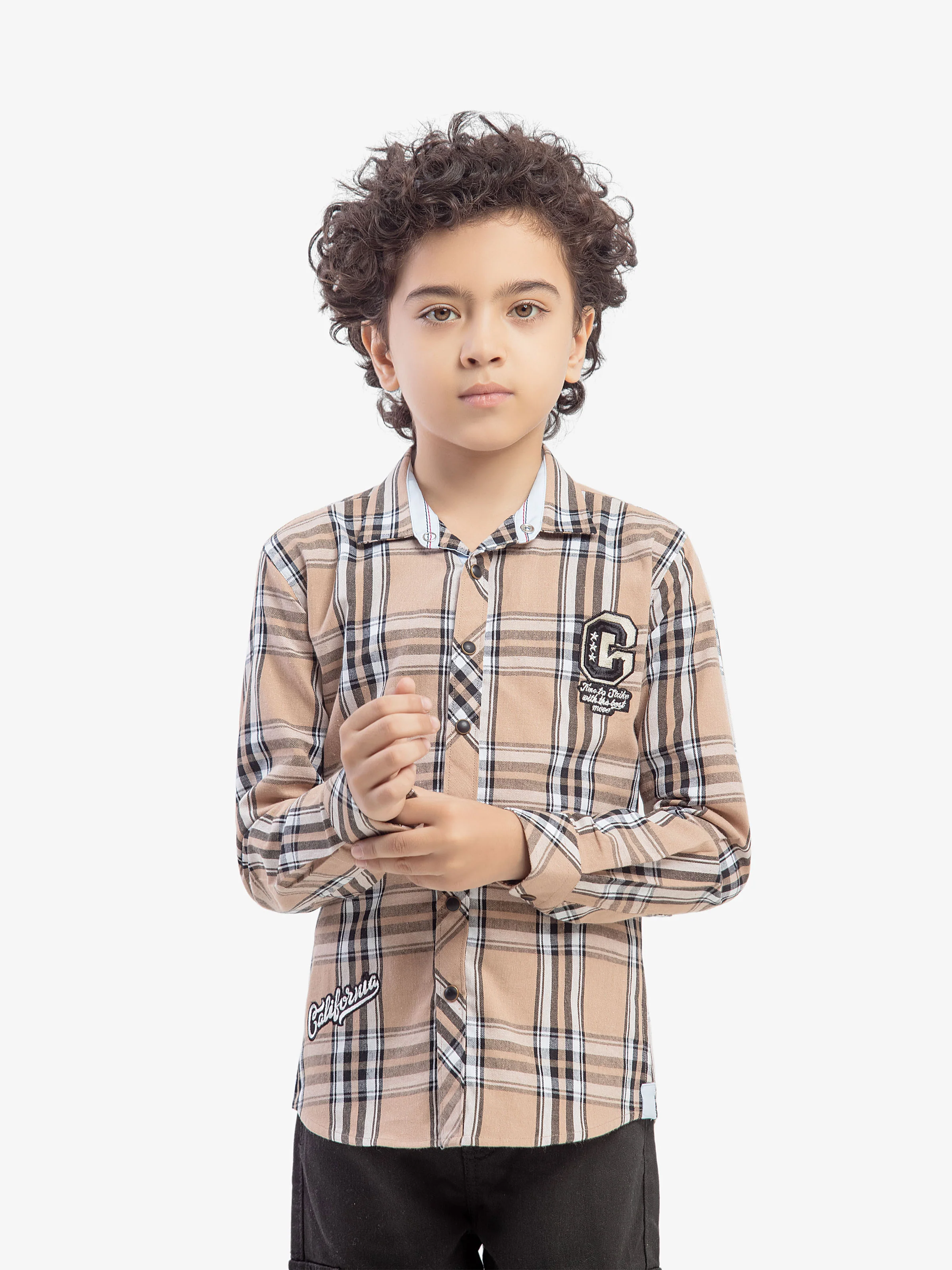 Boy's Light Brown Shirt - EBTS5-27612
