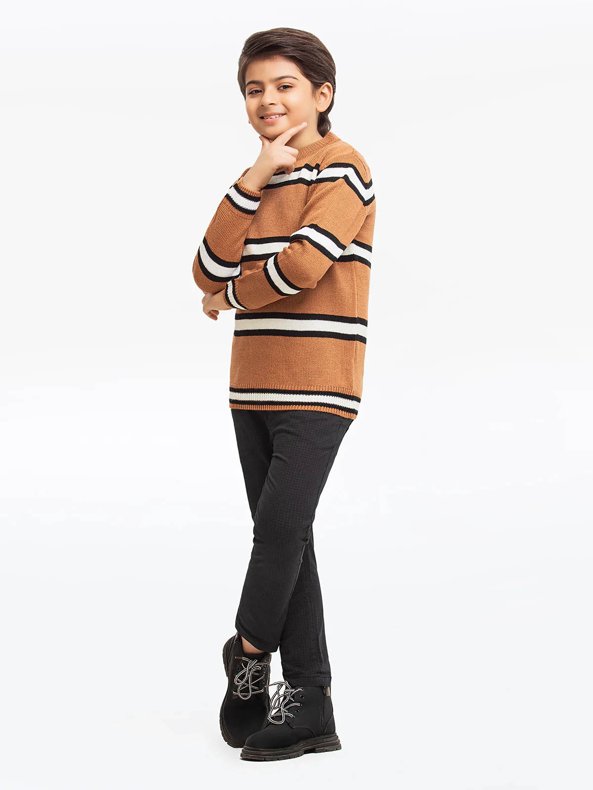 Boy's Light Brown Sweater - EBTSWT23-027 - Image 3