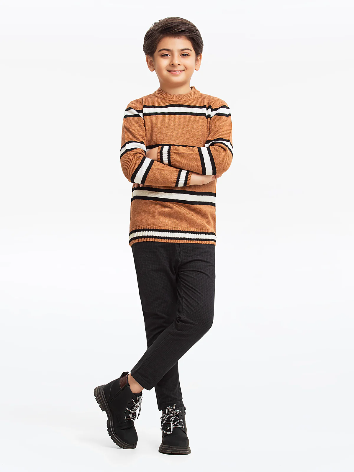 Boy's Light Brown Sweater - EBTSWT23-027 - Image 4