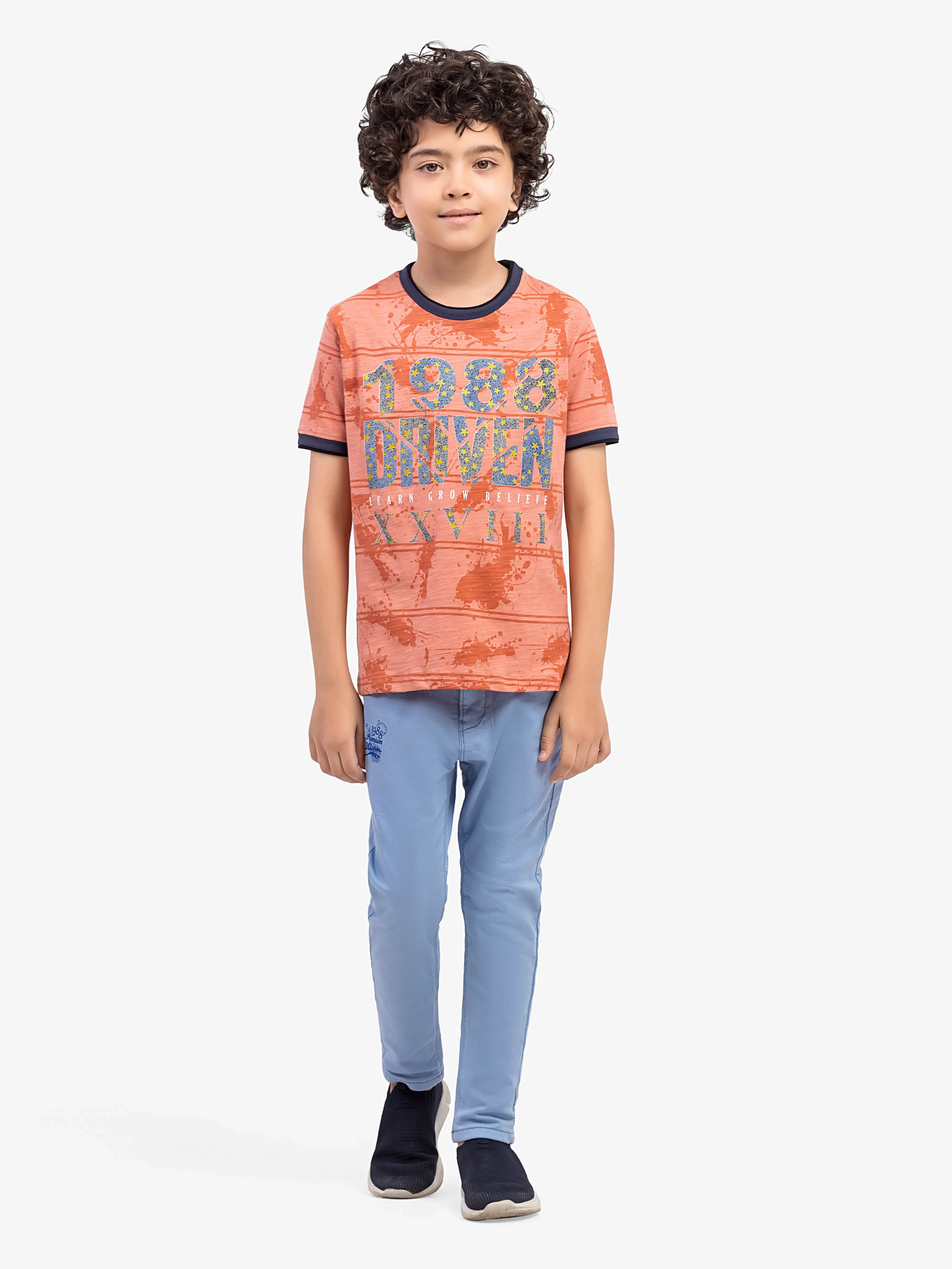 Boy's Light Coral T-Shirt - EBTTS5-003 - Image 2