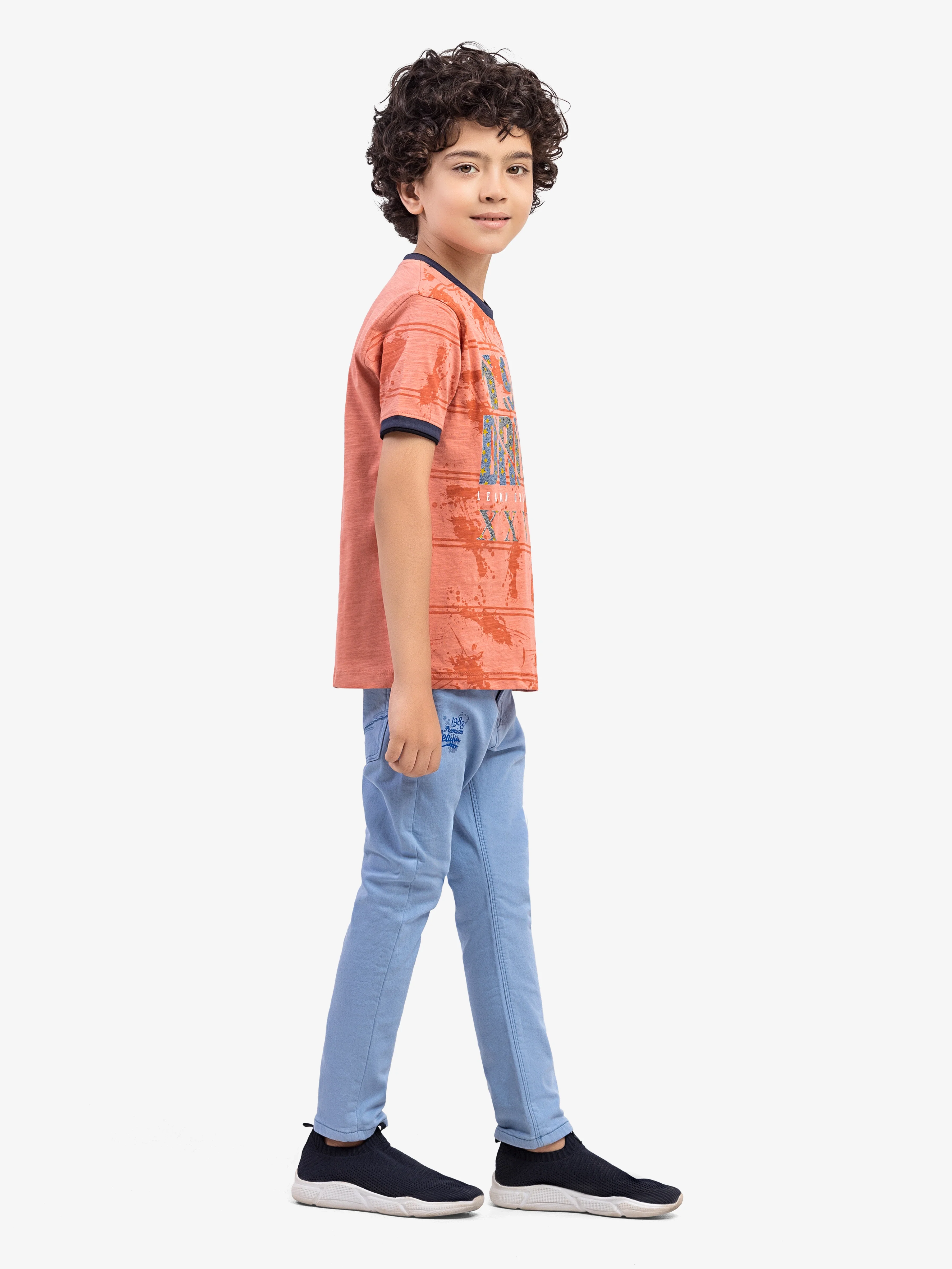 Boy's Light Coral T-Shirt - EBTTS5-003 - Image 4