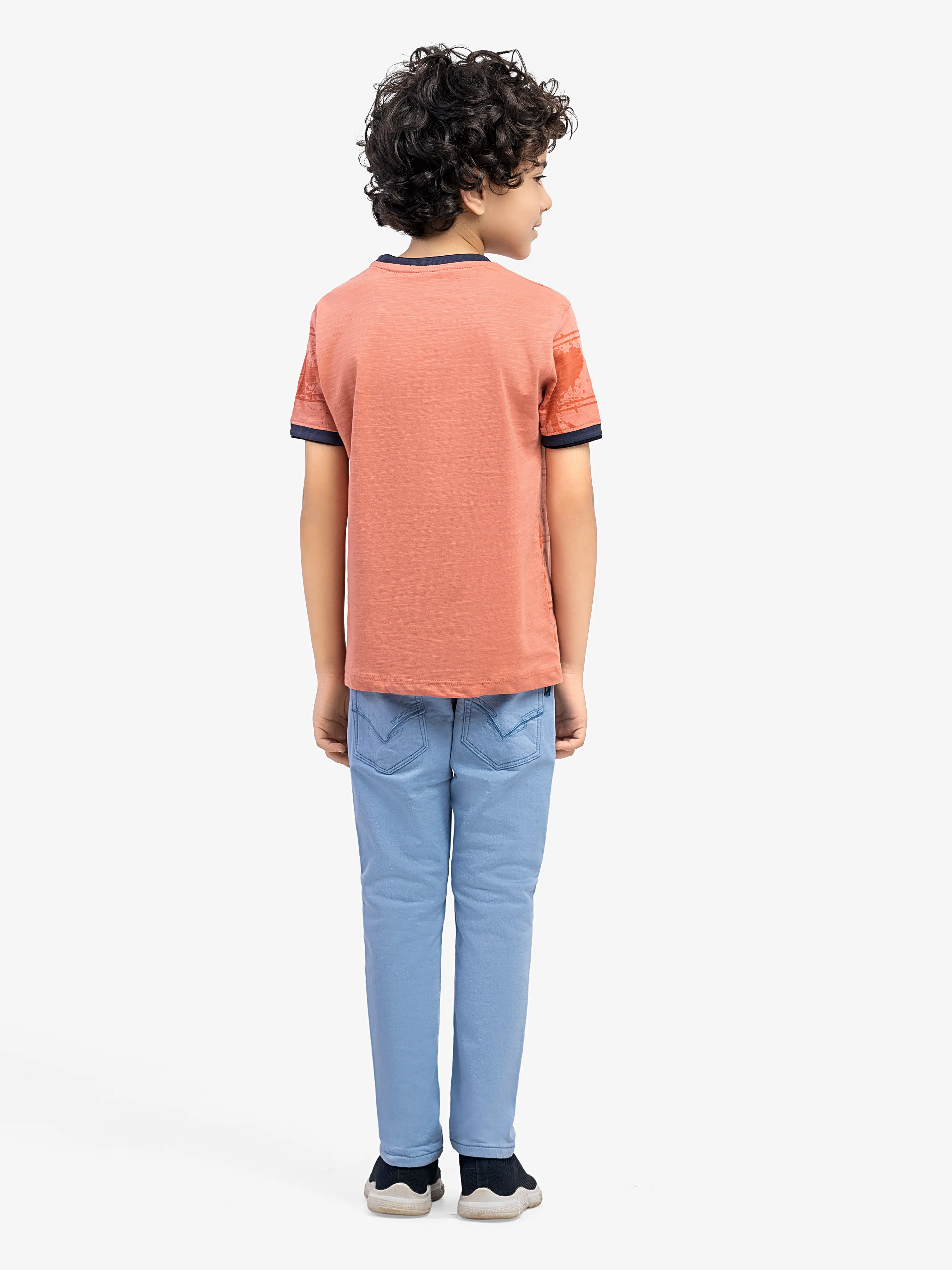 Boy's Light Coral T-Shirt - EBTTS5-003 - Image 5
