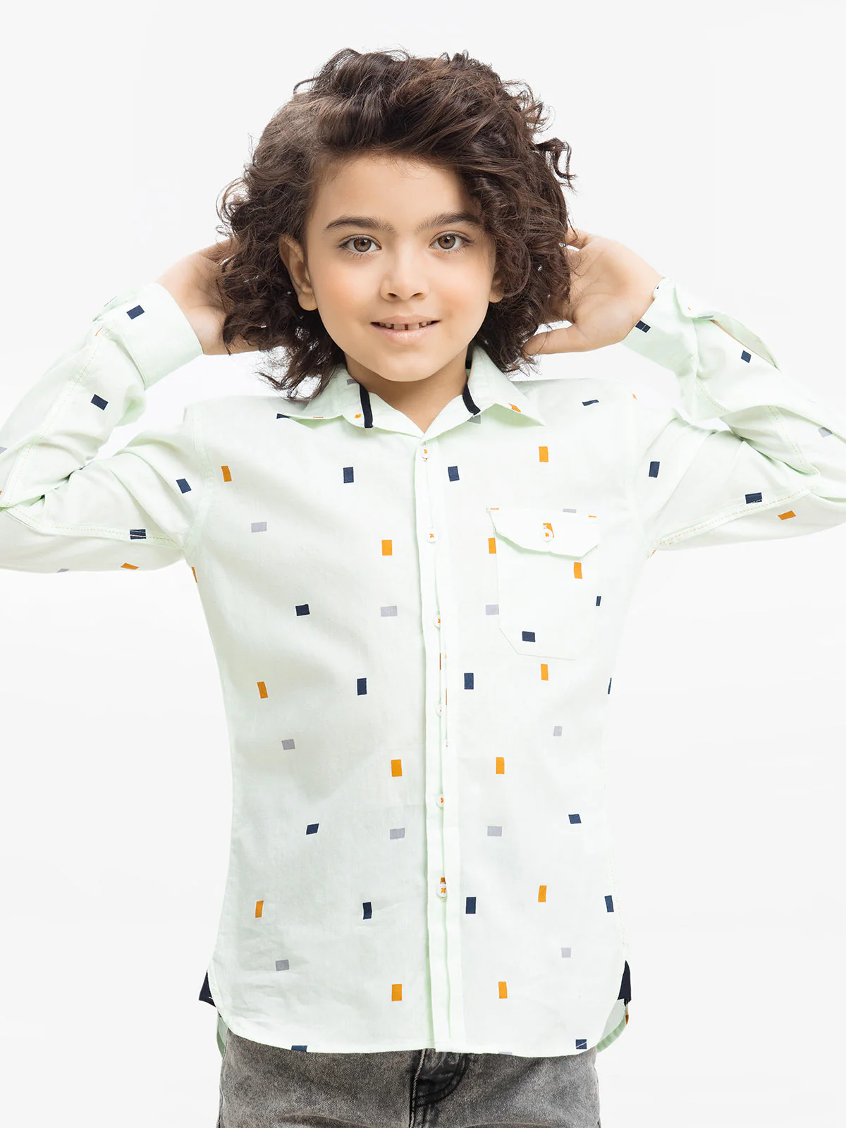 Boy's Light Green Shirt - EBTS24-27525 - Image 2
