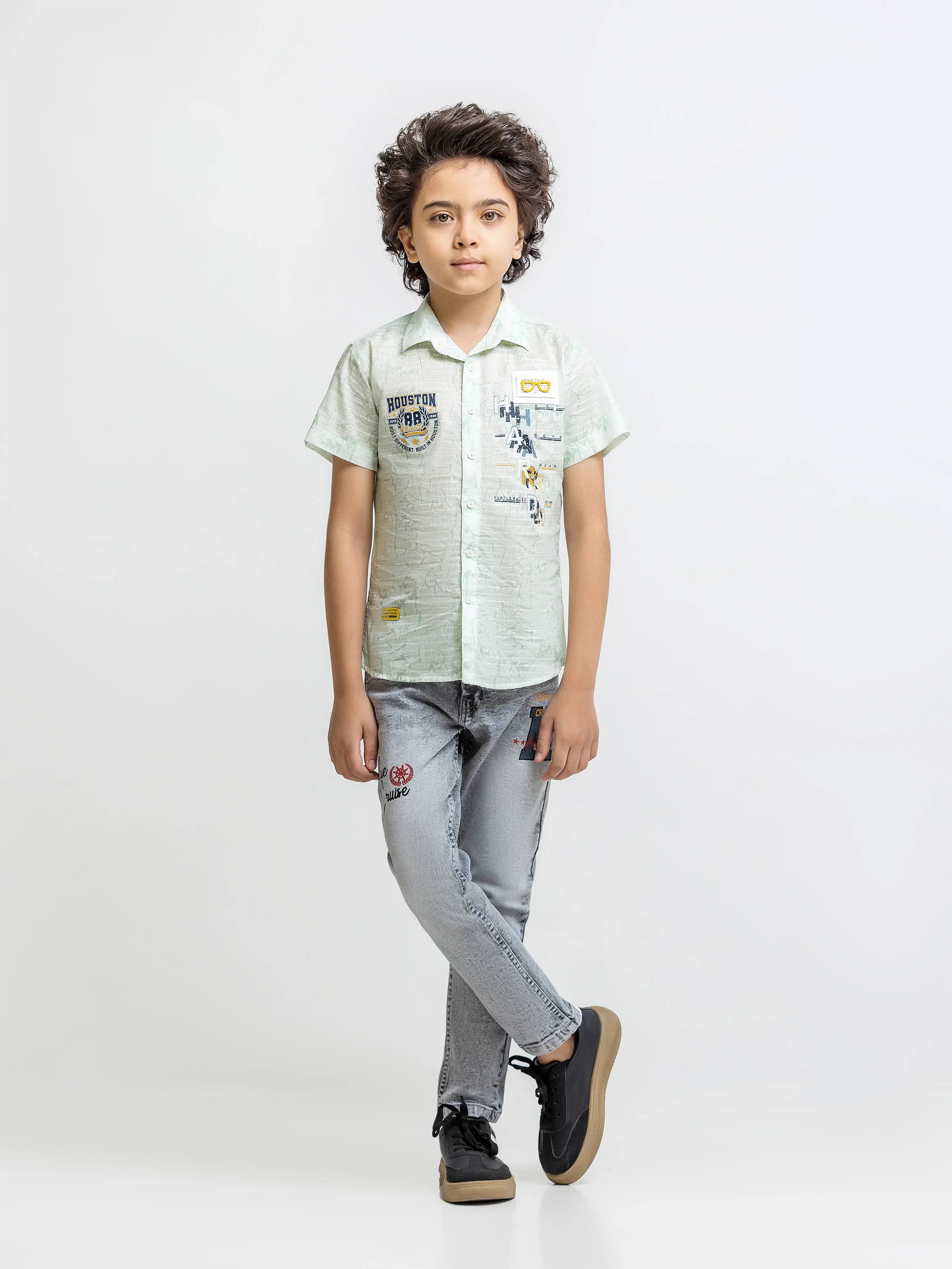 Boy's Light Green Shirt - EBTS5-27681 - Image 2