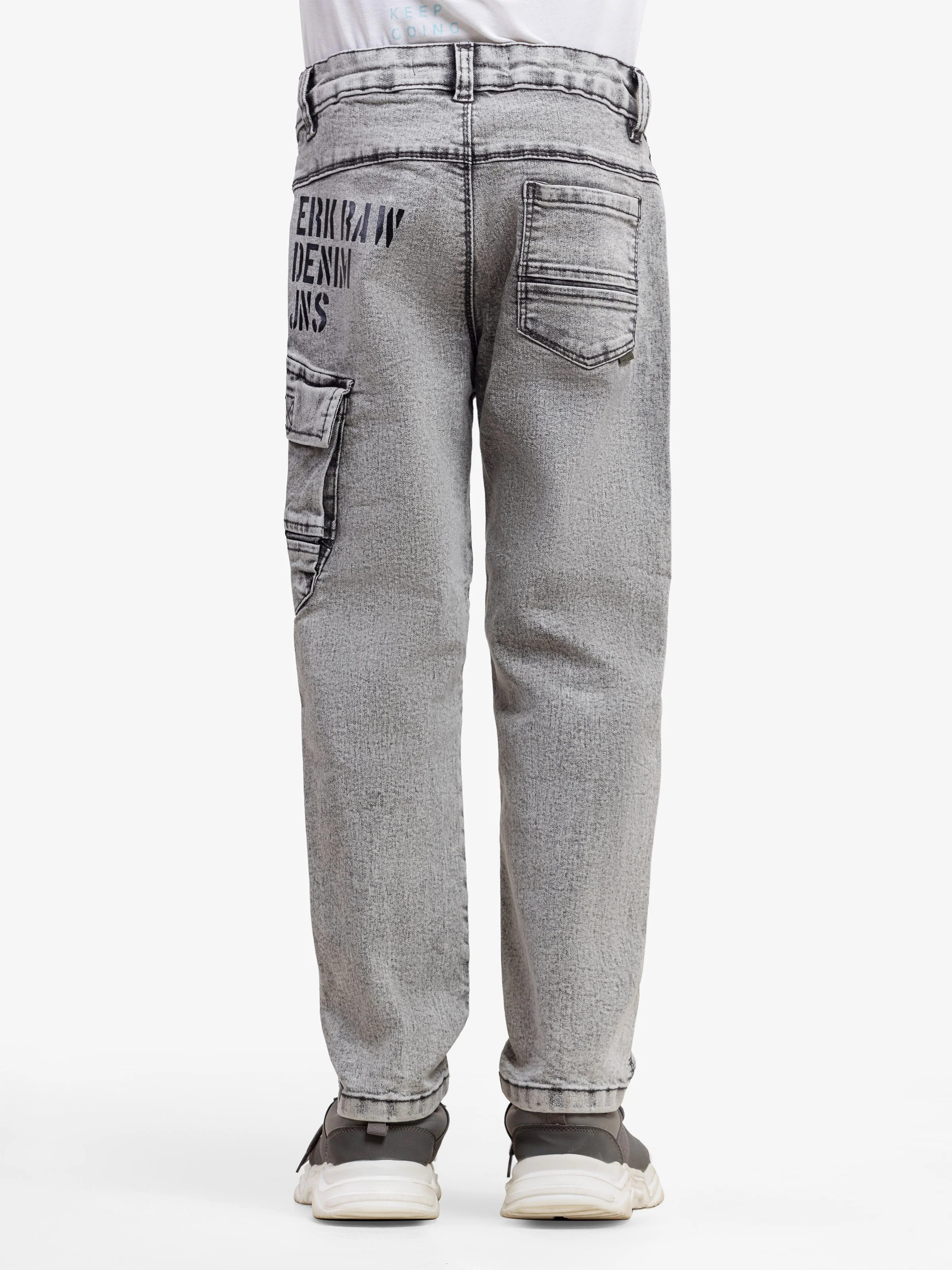 Boy's Light Grey Denim Pant - EBBDP5-055 - Image 5