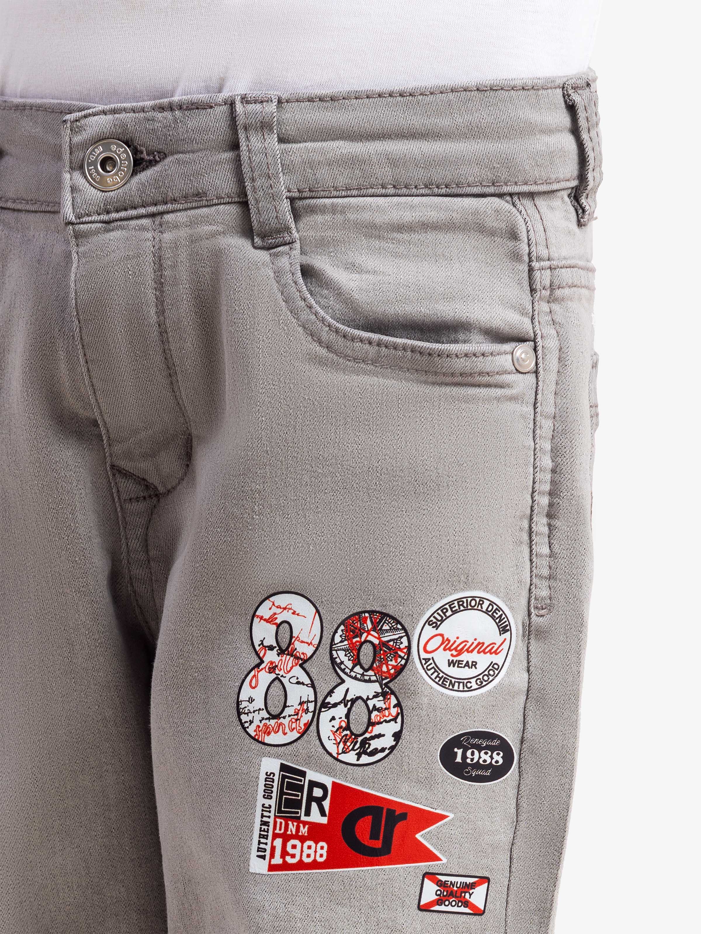 Boy's Light Grey Denim Pant - EBBDP5-056 - Image 5