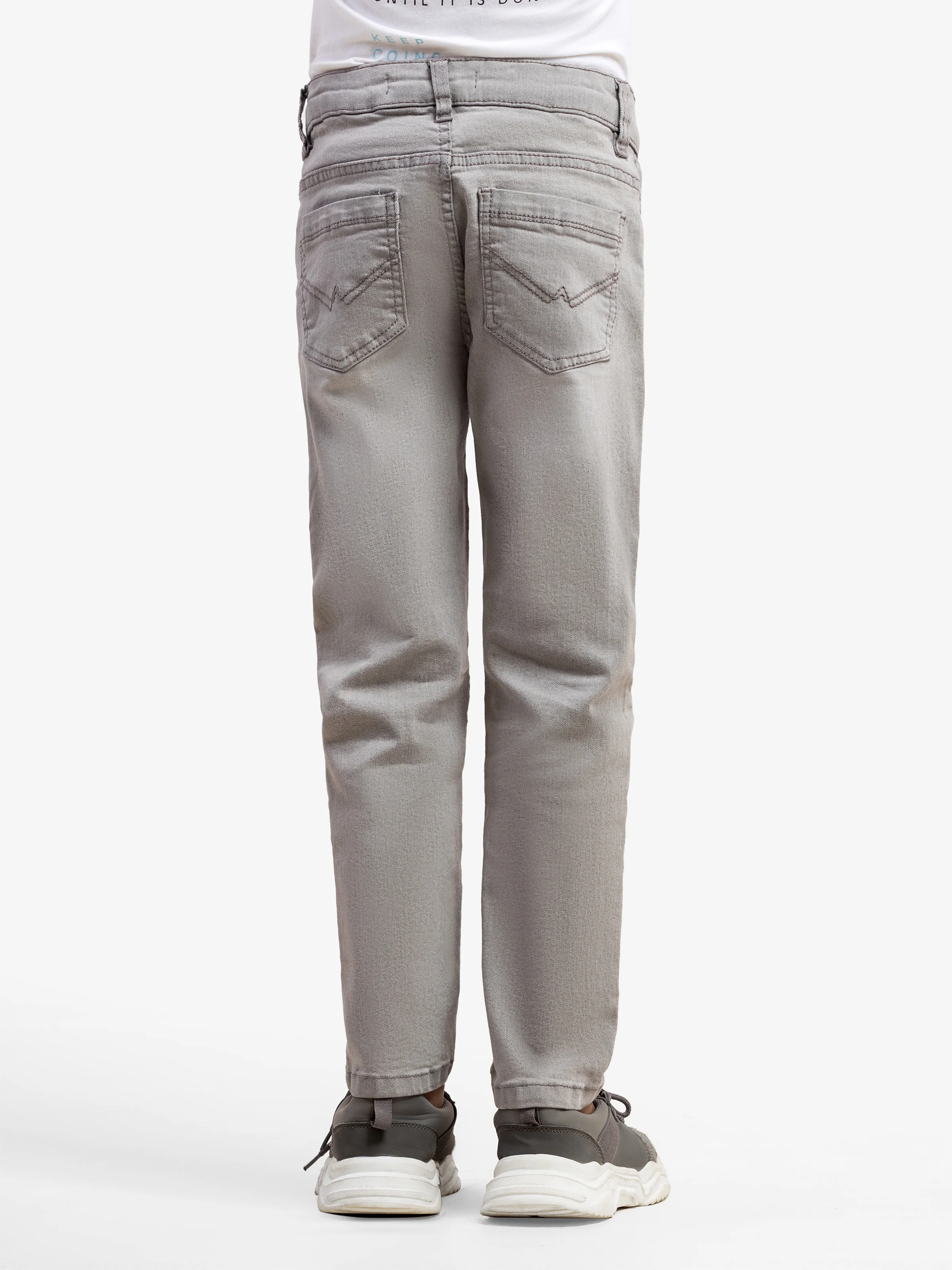 Boy's Light Grey Denim Pant - EBBDP5-056 - Image 6