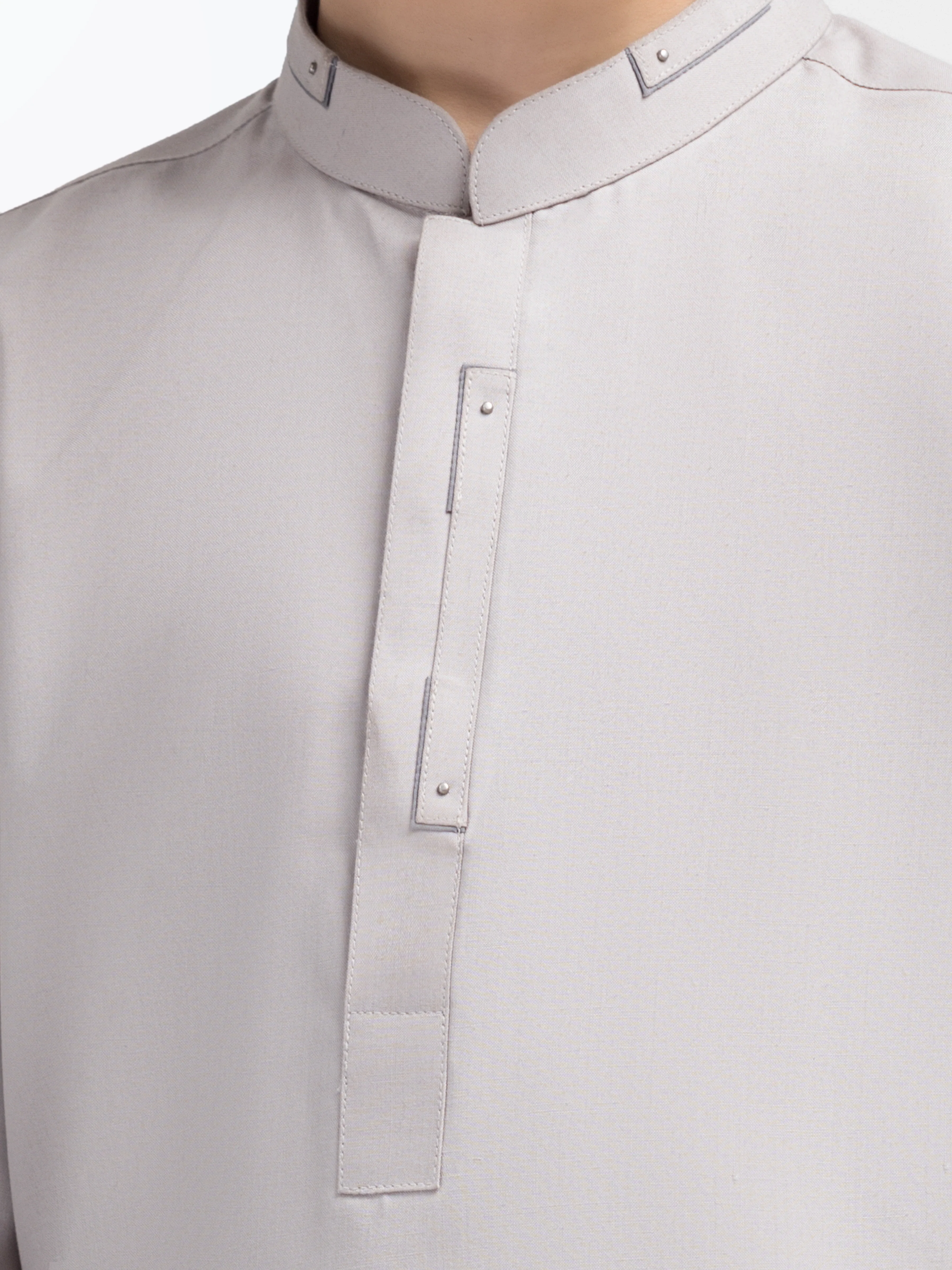 Boy's Light Grey Kurta Shalwar - EBTKS5-4030 - Image 5