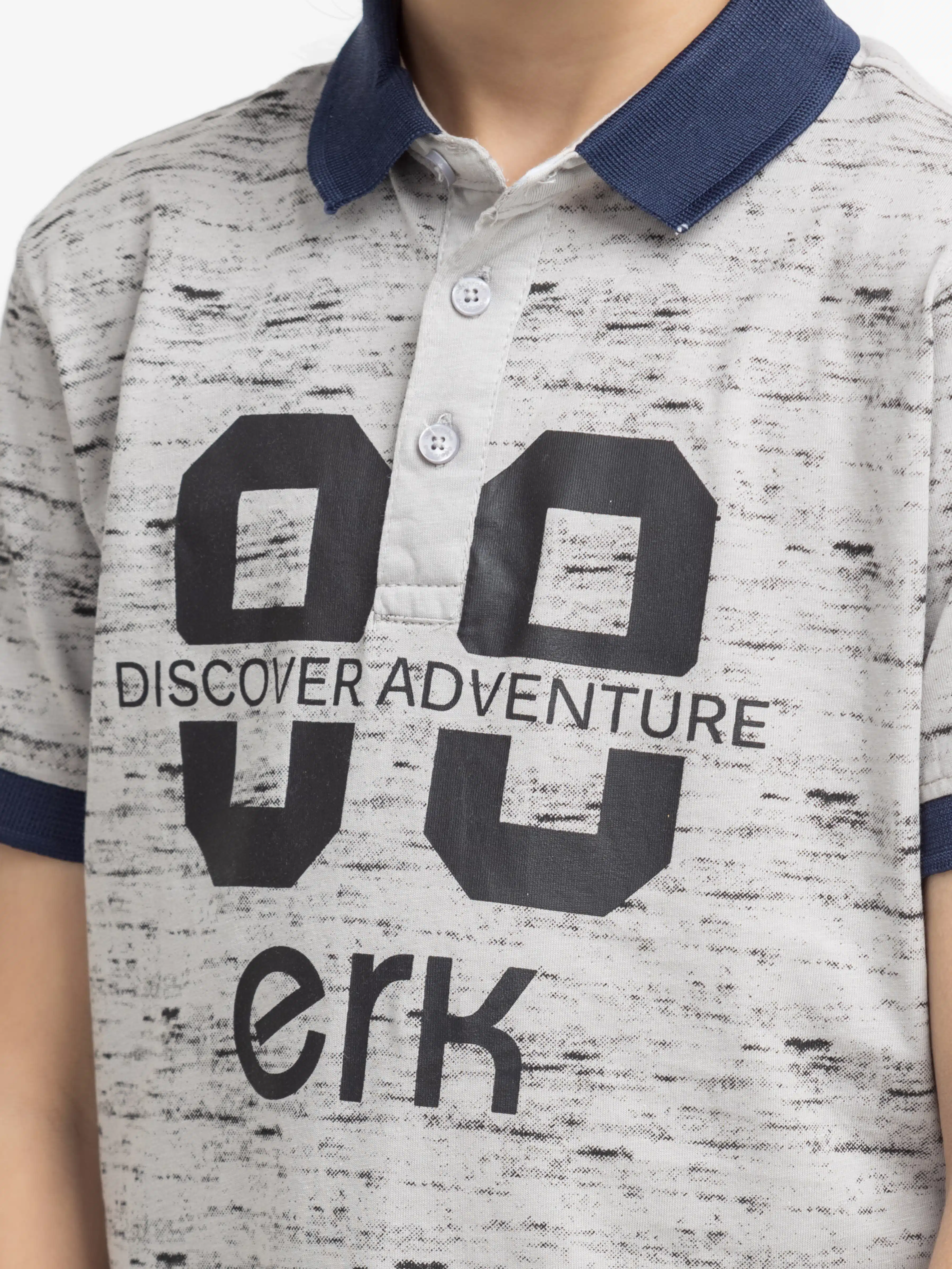 Boy's Light Grey Polo Shirt - EBTPS5-005 - Image 3