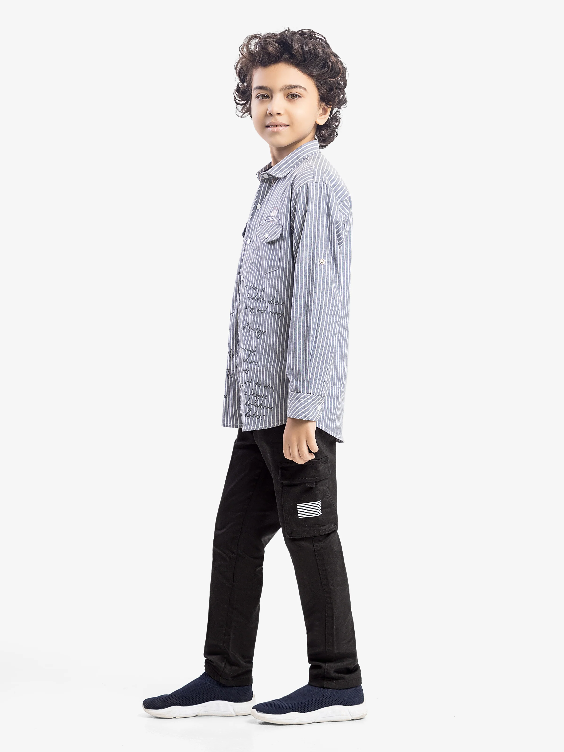 Boy's Light Grey Shirt & Tank Top- EBTS5-27644-2P - Image 5