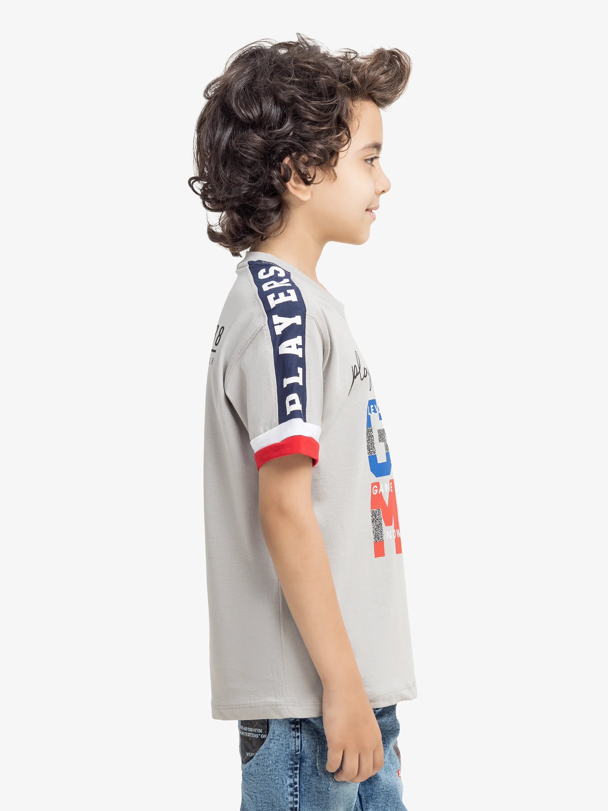 Boy's Light Grey T-Shirt - EBTTS5-011 - Image 5