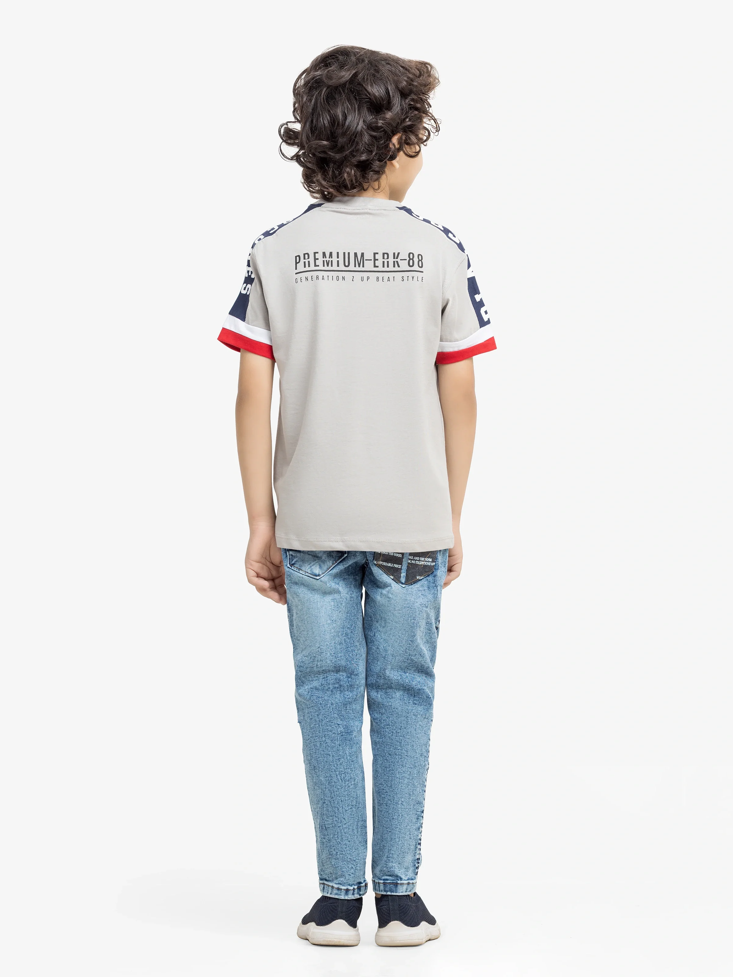 Boy's Light Grey T-Shirt - EBTTS5-011 - Image 6