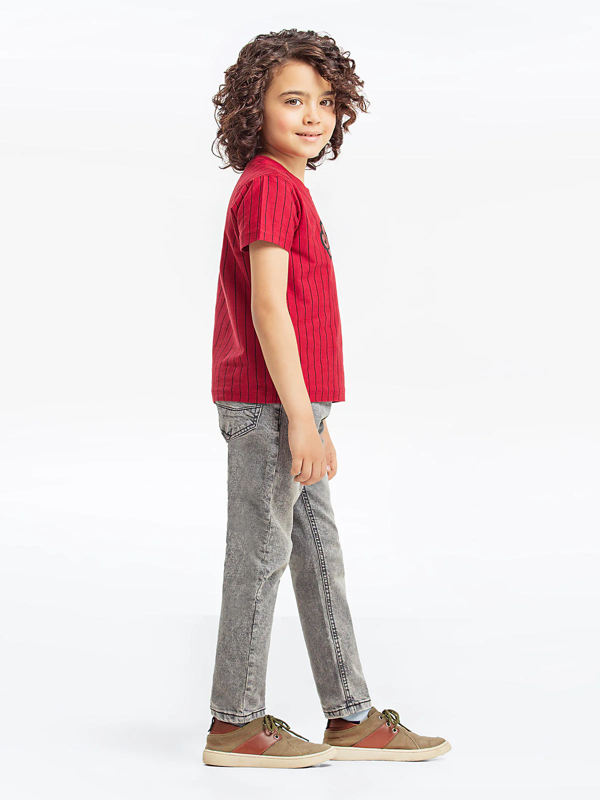 Boy's Light Maroon T-Shirt - EBTTS23-053 - Image 3