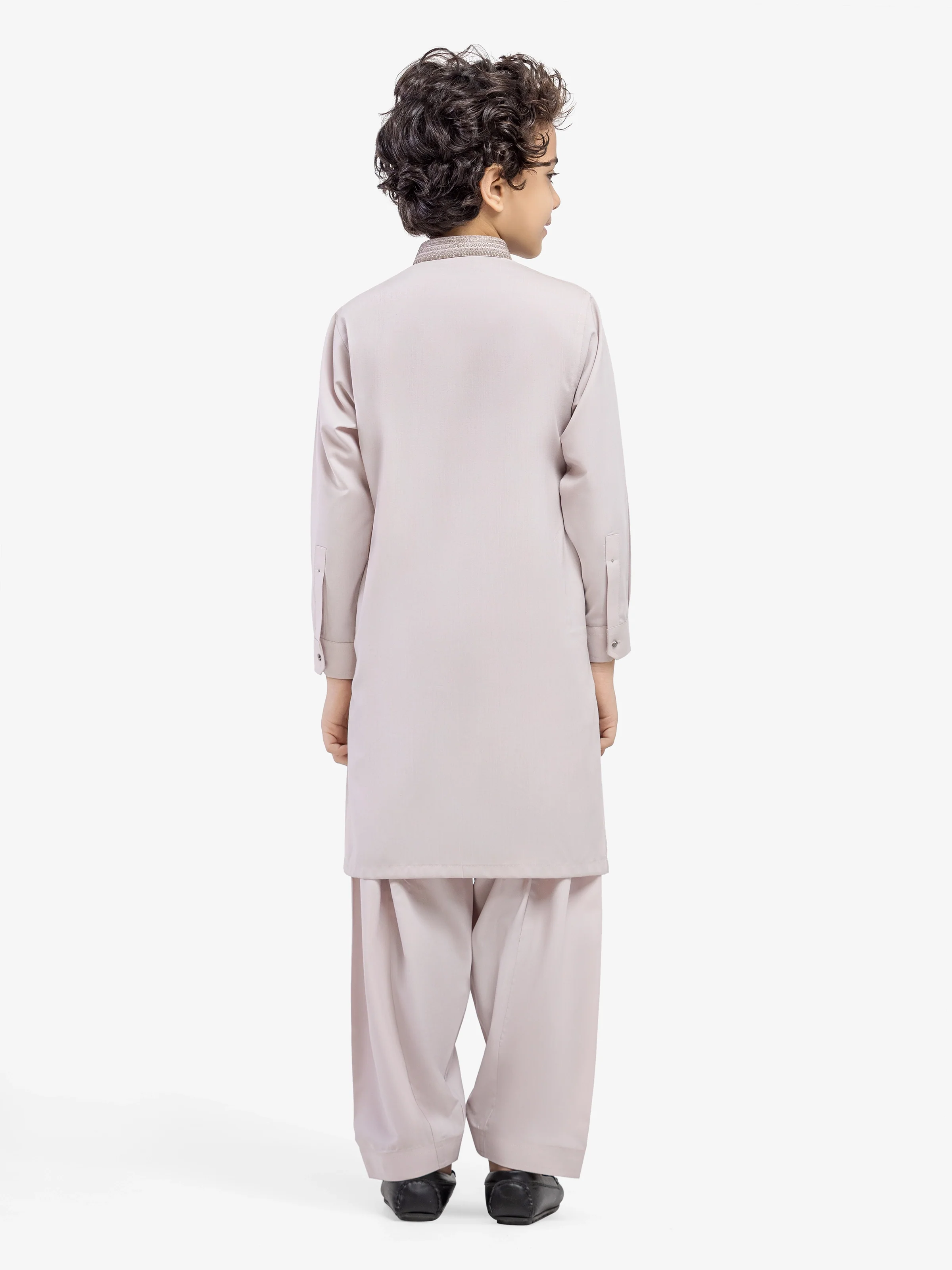 Boy's Light Mauve Kurta Shalwar - EBTKS5-4036 - Image 5