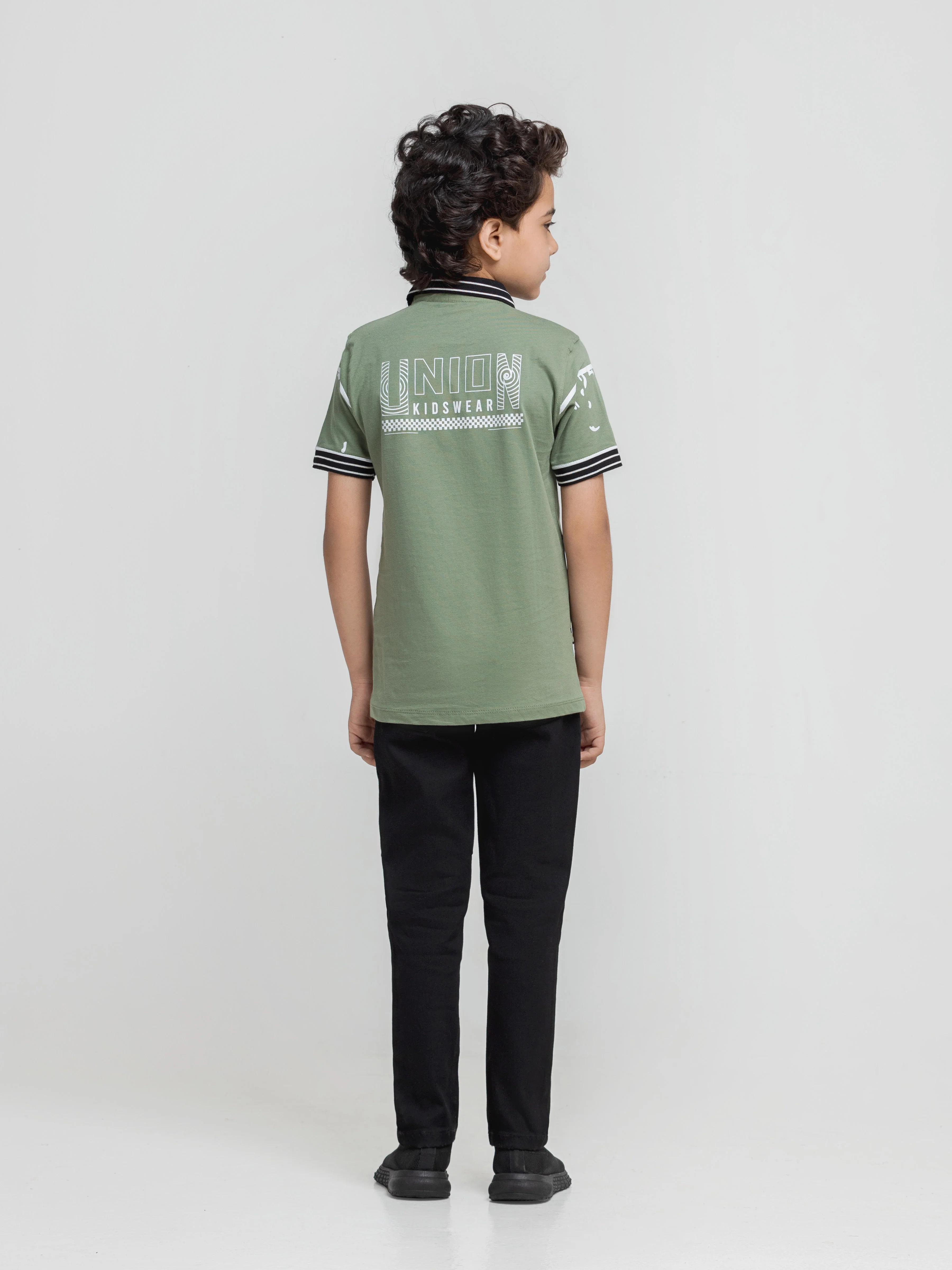 Boy's Light Olive Polo Shirt - EBTPS6-009 - Image 5