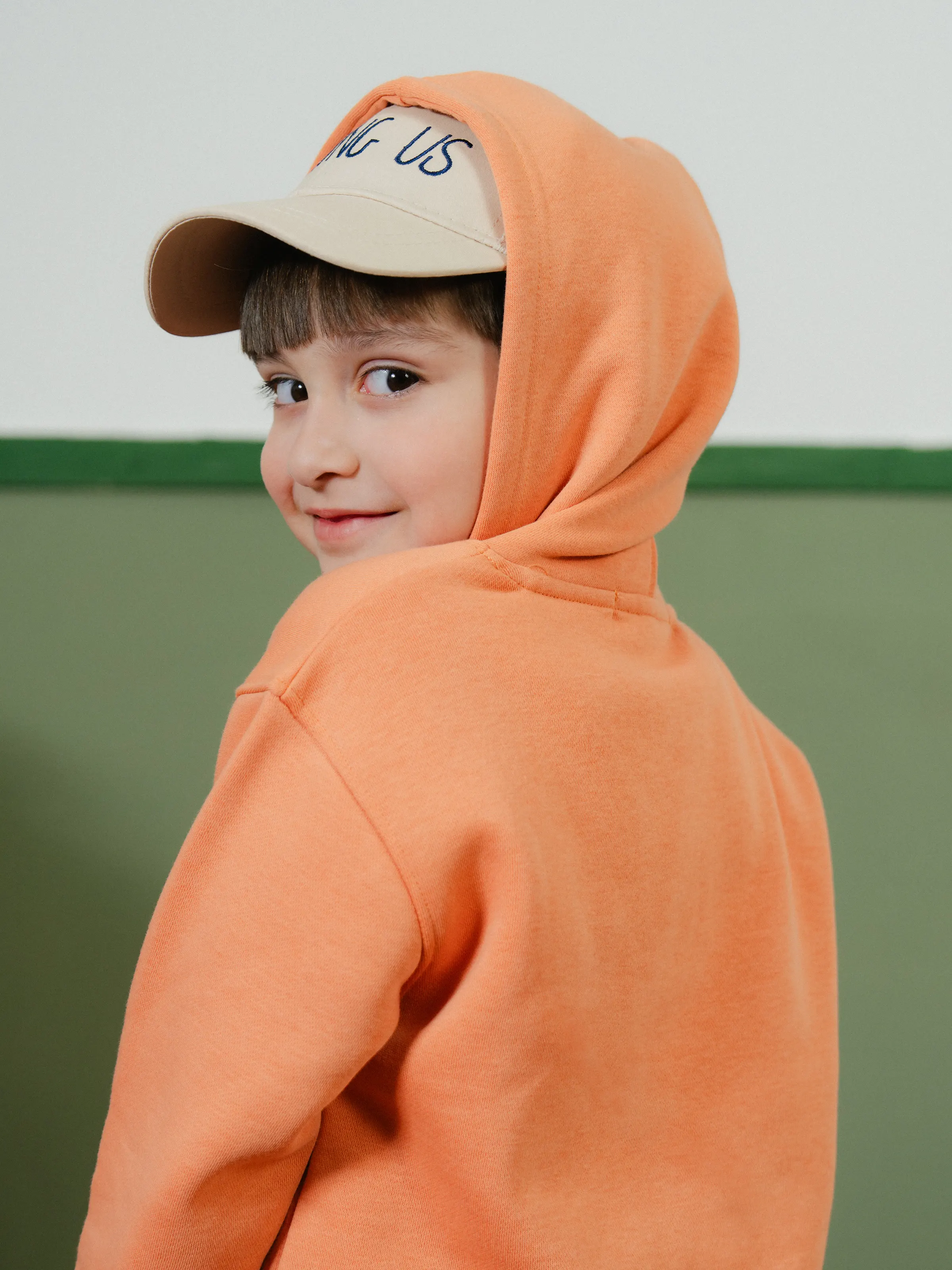 Boy's Light Orange Hoodie - EBTH24-013 - Image 6