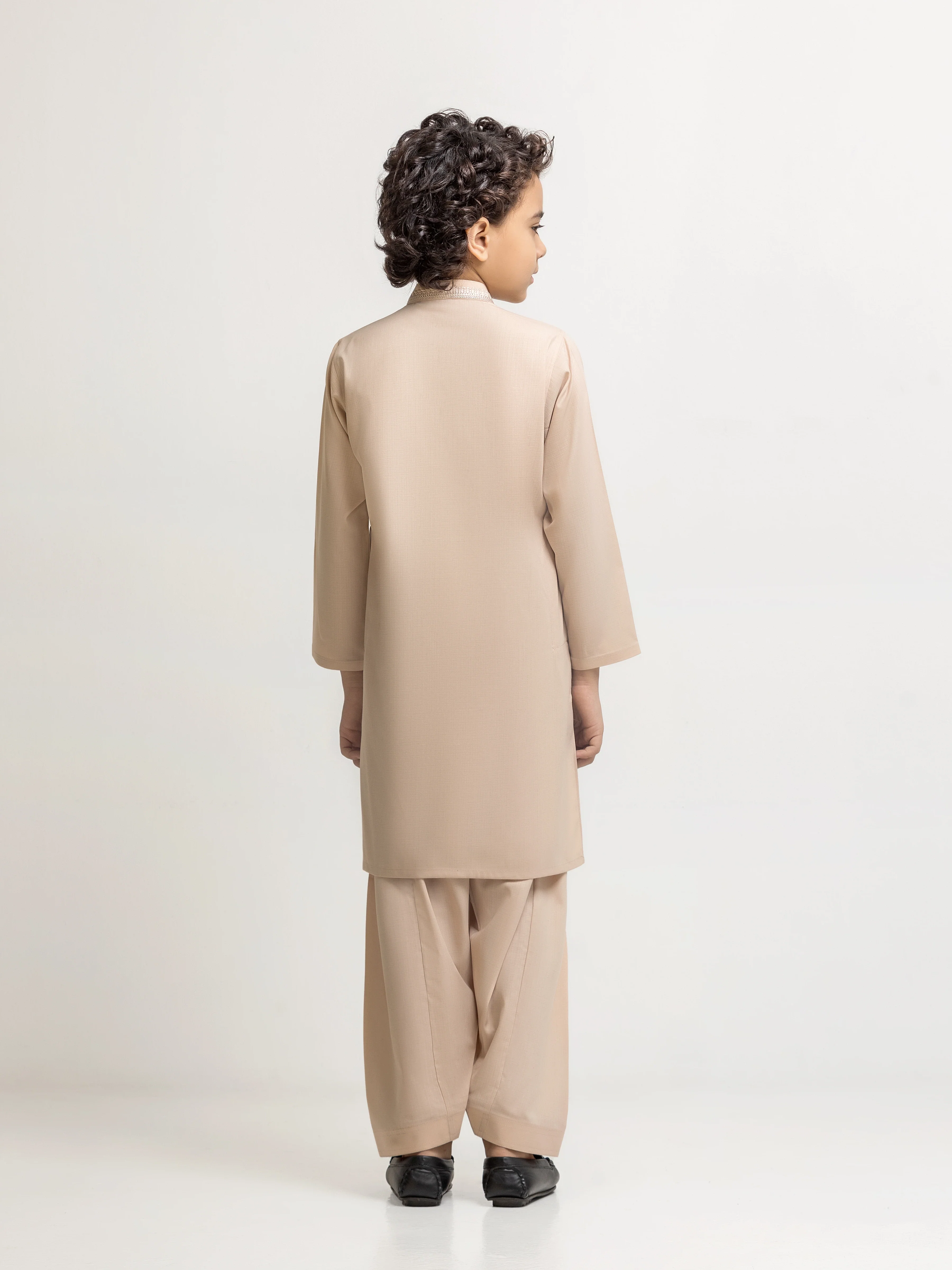 Boy's Light Peach Kurta Shalwar - EBTKS5-4078 - Image 5