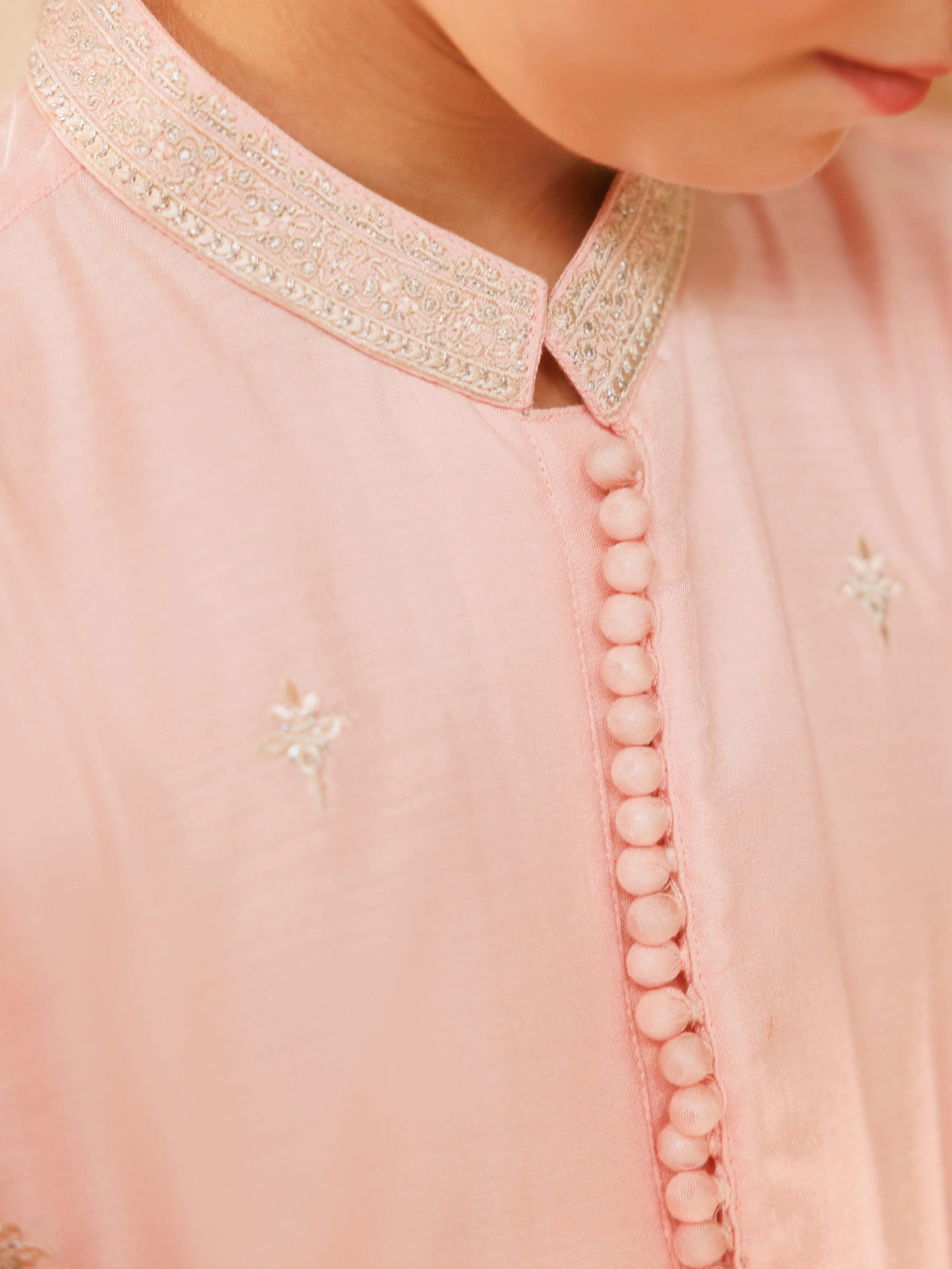 Boy's Light Pink Kurta - EBTKC5-025 - Image 3