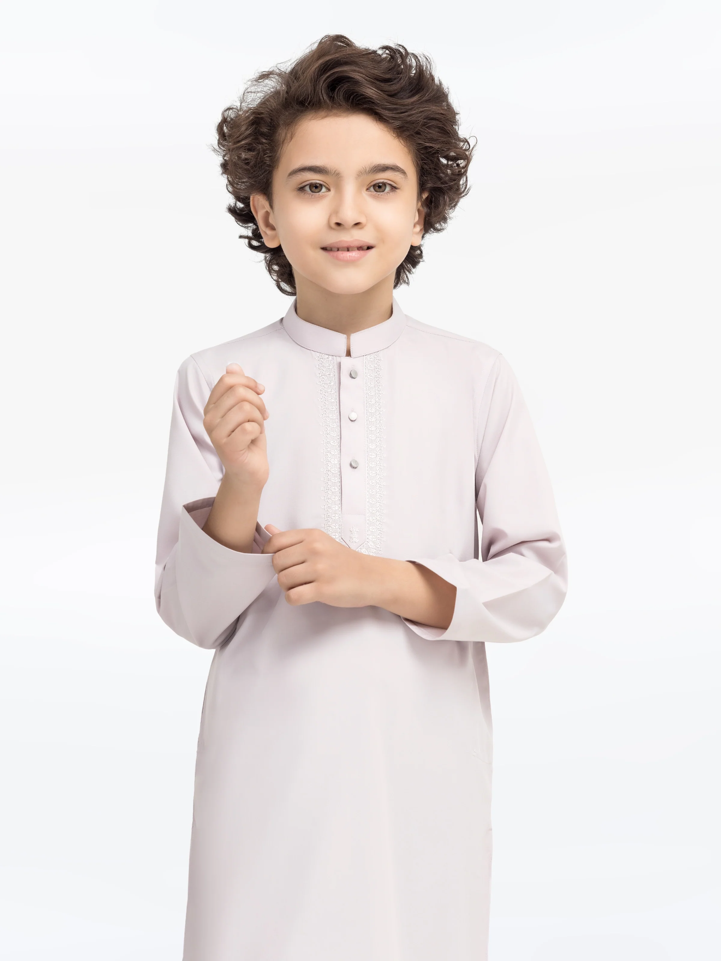 Boy's Light Pink Kurta Shalwar - EBTKS5-4015 - Image 2