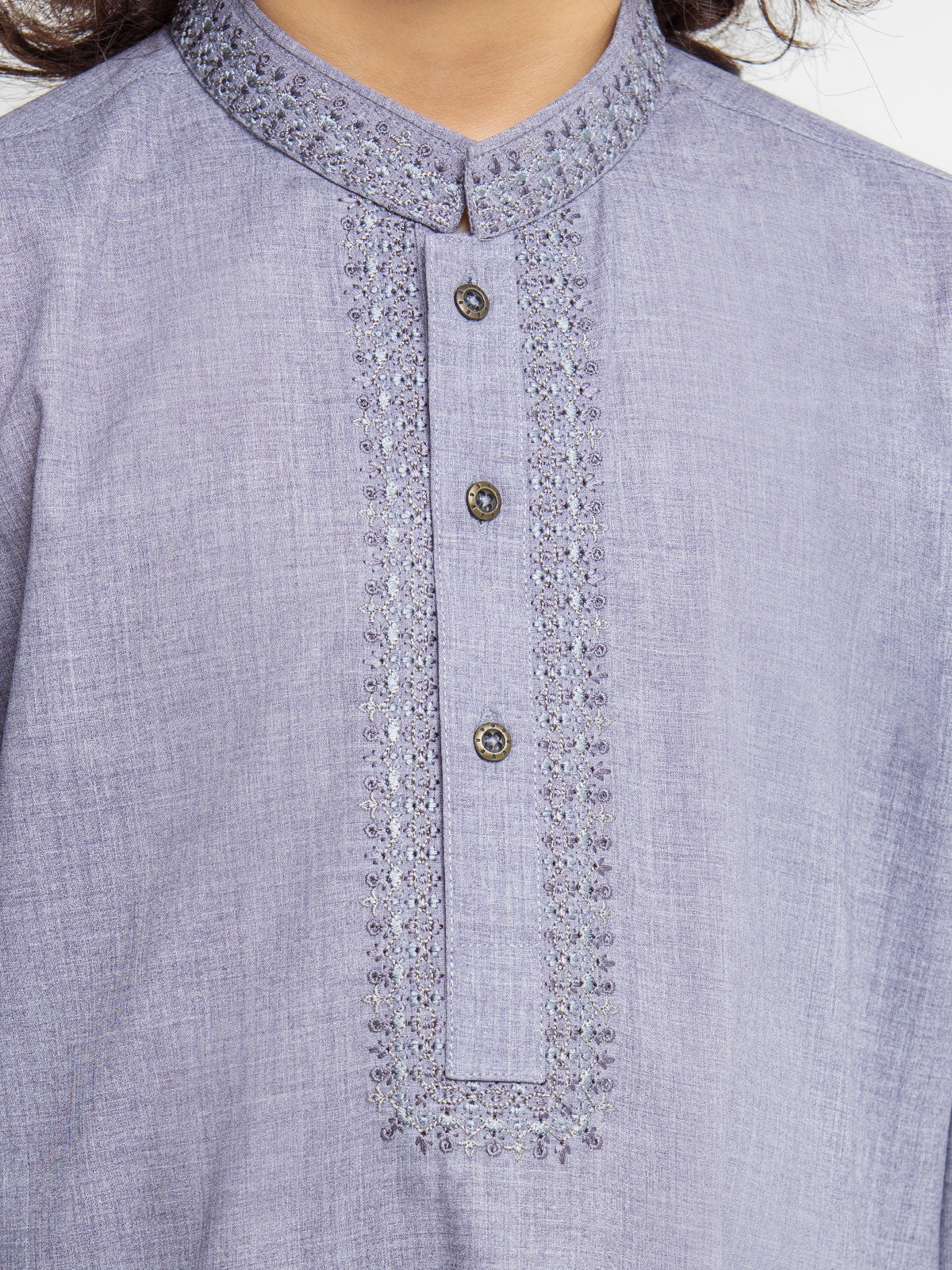 Boy's Light Purple Kurta Shalwar - EBTKS24-3915 - Image 4