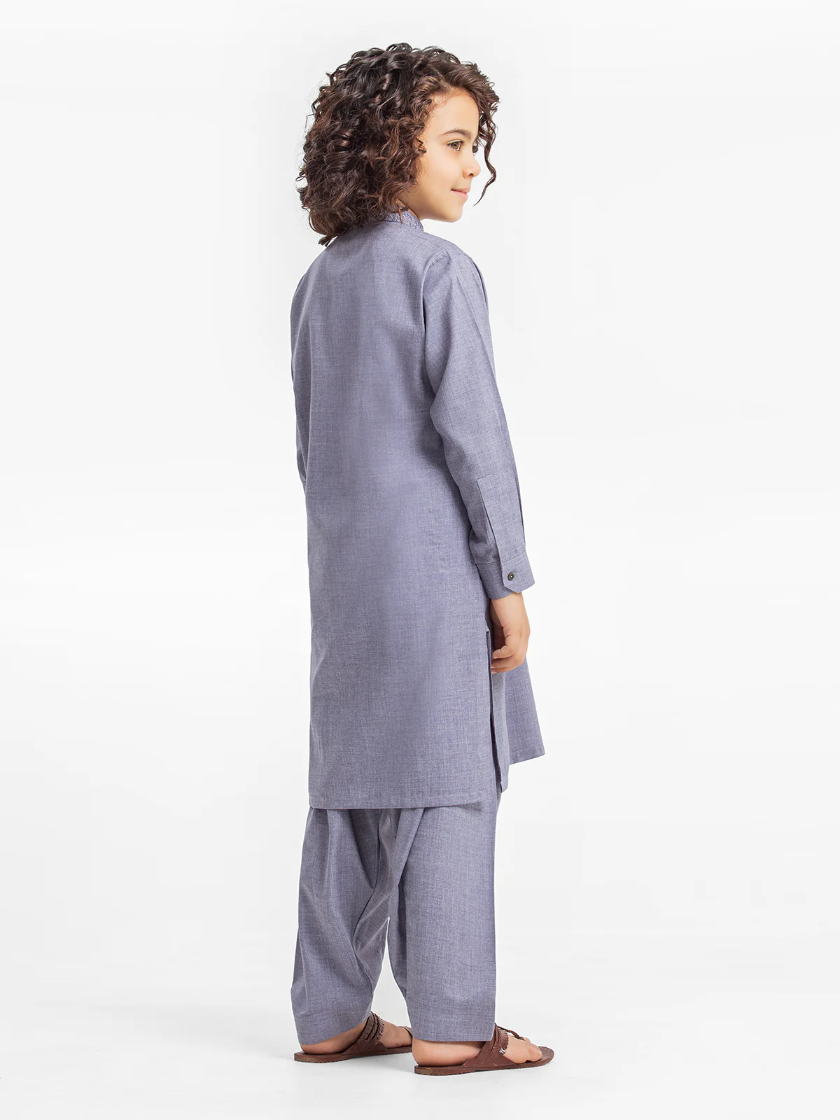 Boy's Light Purple Kurta Shalwar - EBTKS24-3915 - Image 5