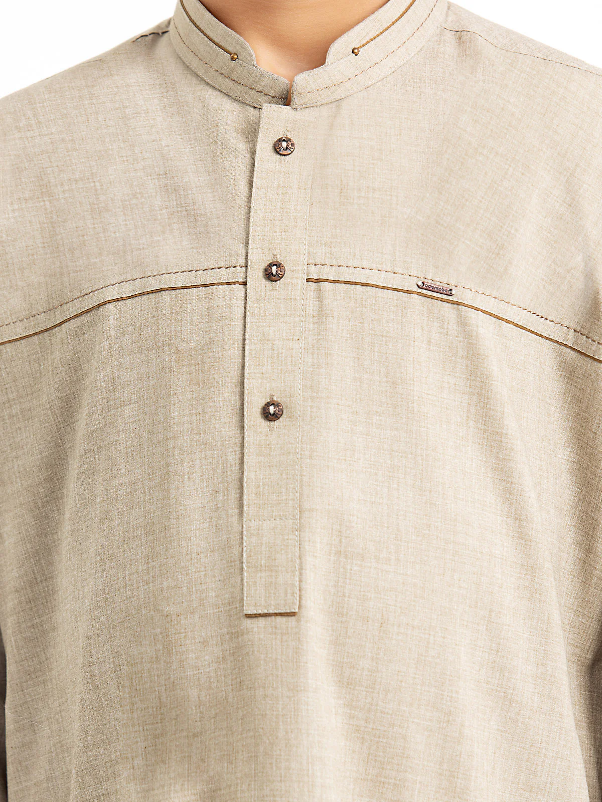 Boy's Light Sage Kurta Shalwar - EBTKS24-3912 - Image 5