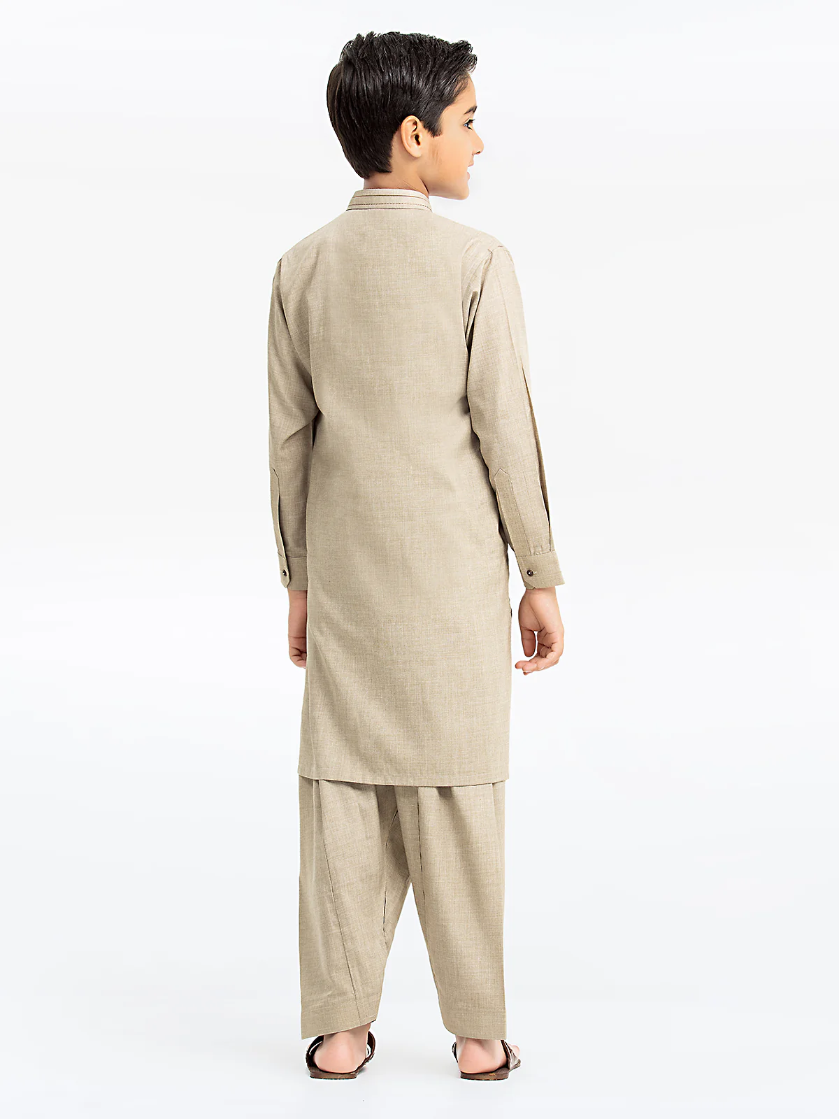 Boy's Light Sage Kurta Shalwar - EBTKS24-3912 - Image 6