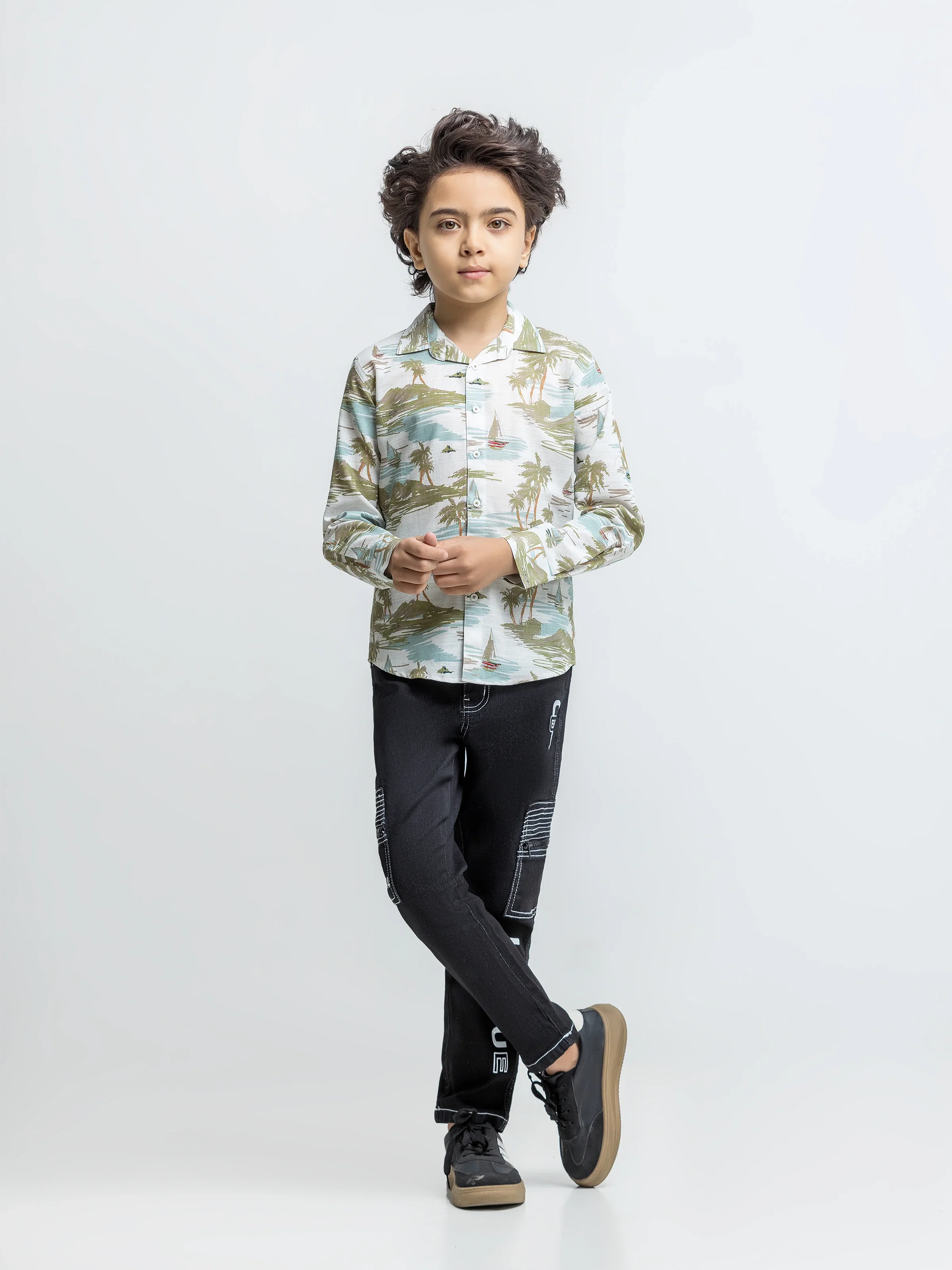 Boy's Light Sage Shirt - EBTS5-27648 - Image 2