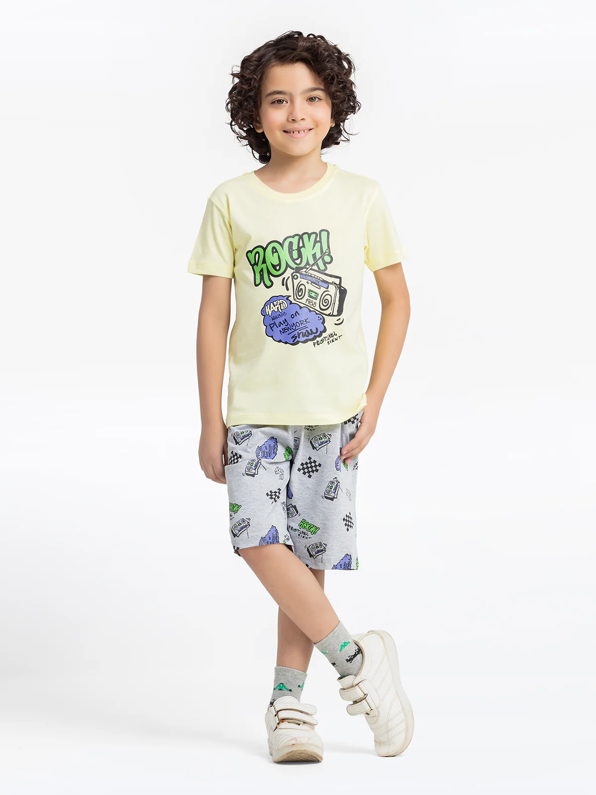Boy's Light Yellow Co-Ord Set - EBTCS24-004