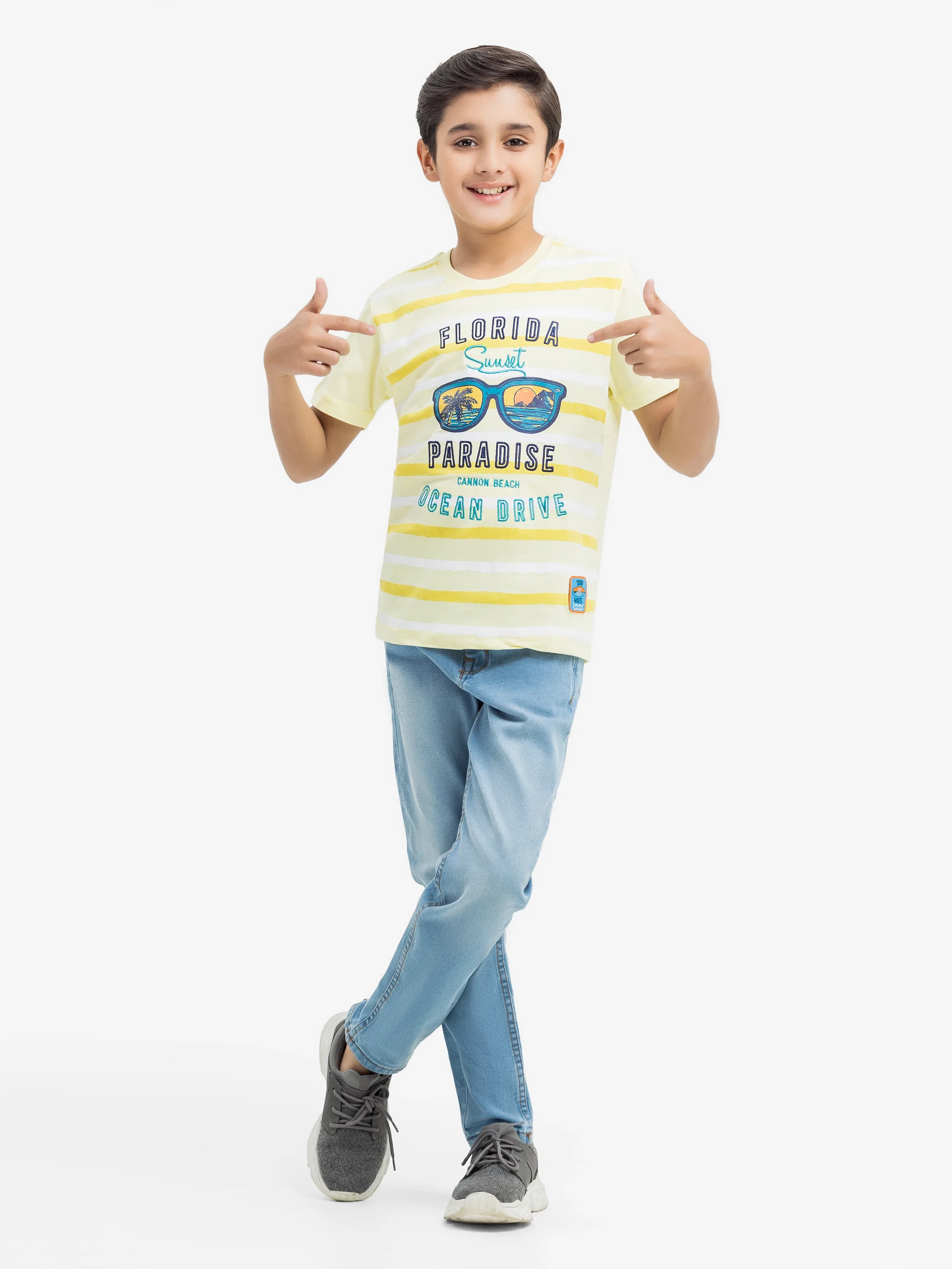 Boy's Light Yellow T-Shirt - EBTTS24-004 - Image 2