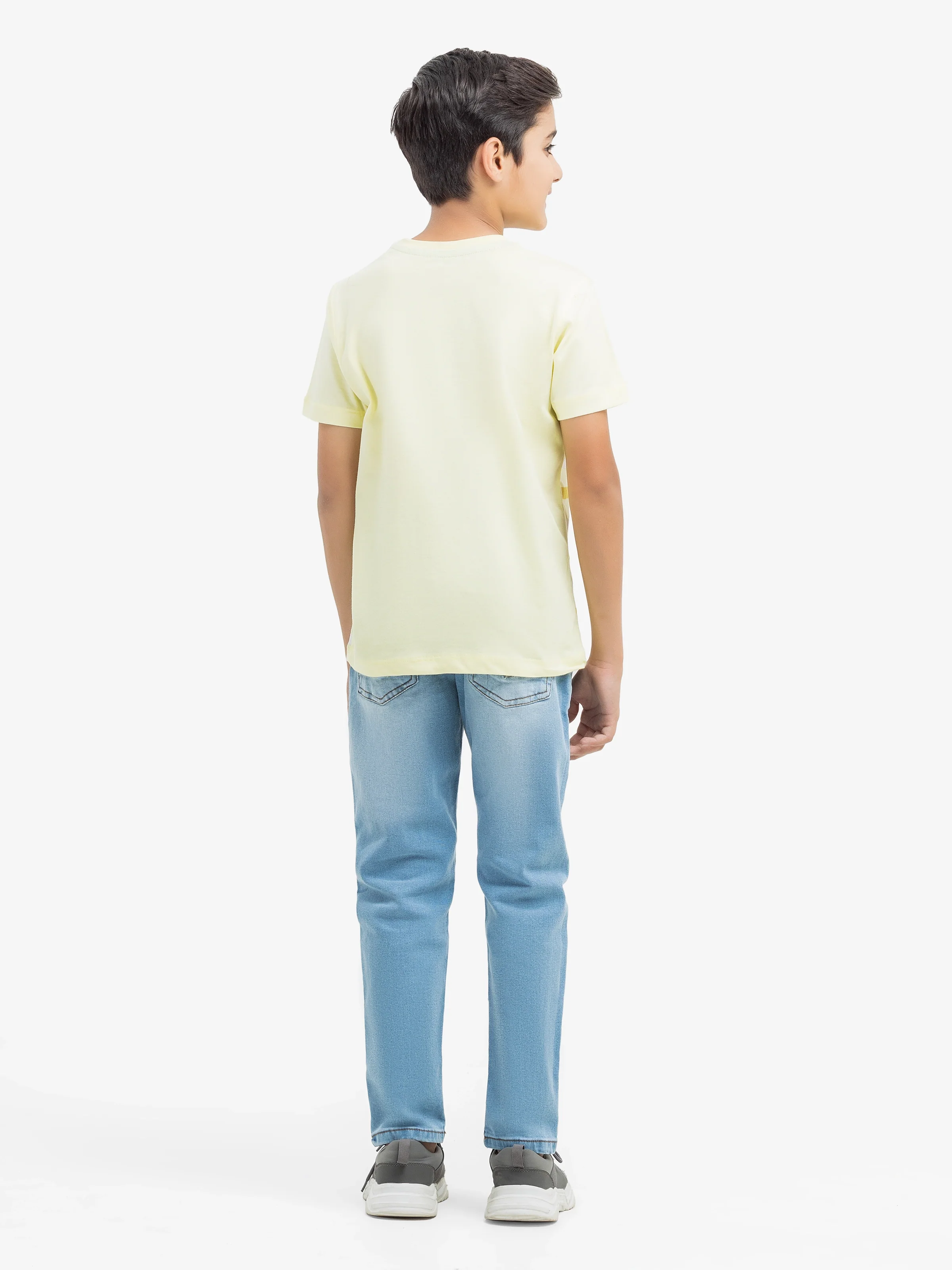 Boy's Light Yellow T-Shirt - EBTTS24-004 - Image 5