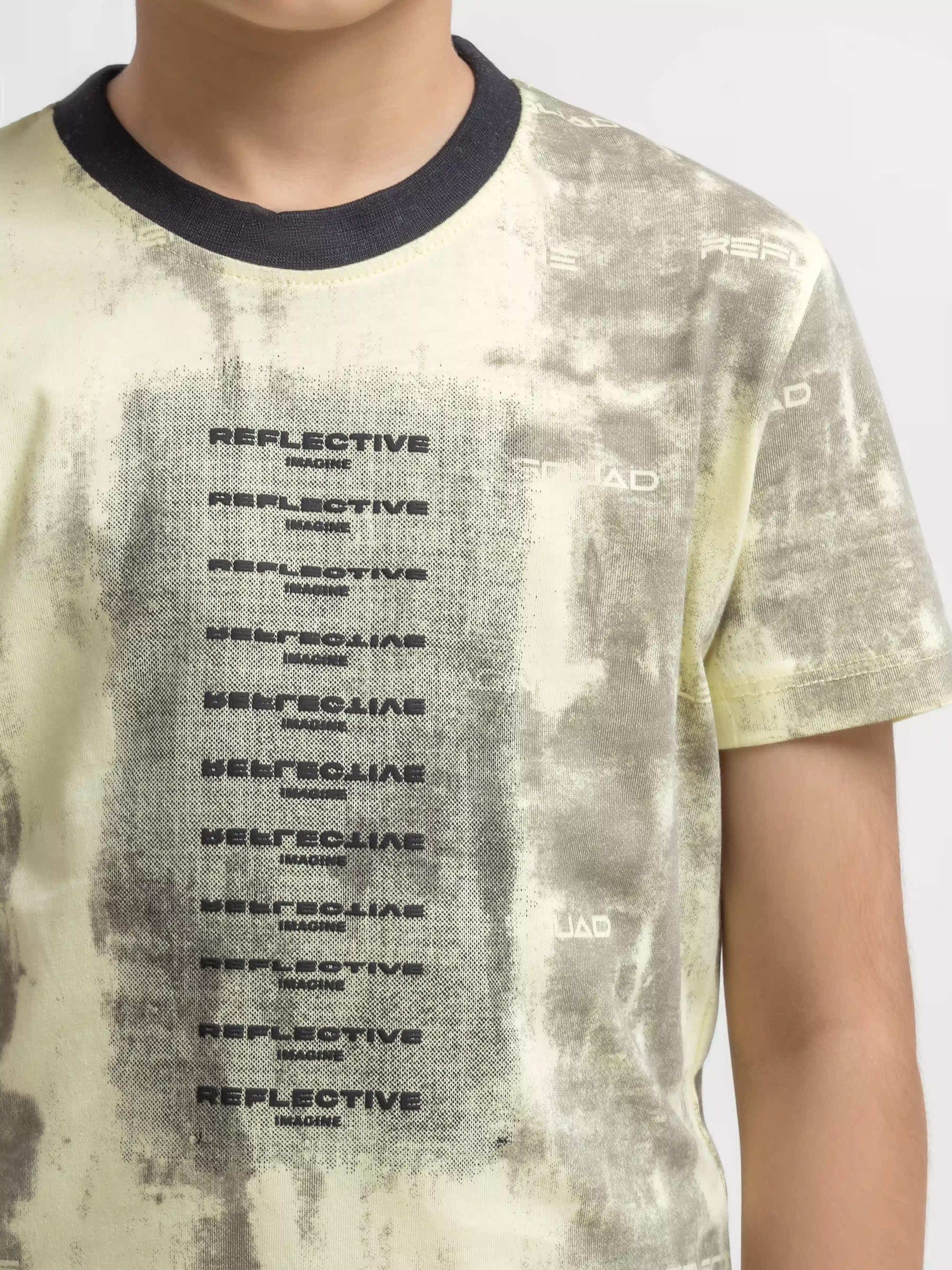 Boy's Light Yellow T-Shirt - EBTTS6-043 - Image 3