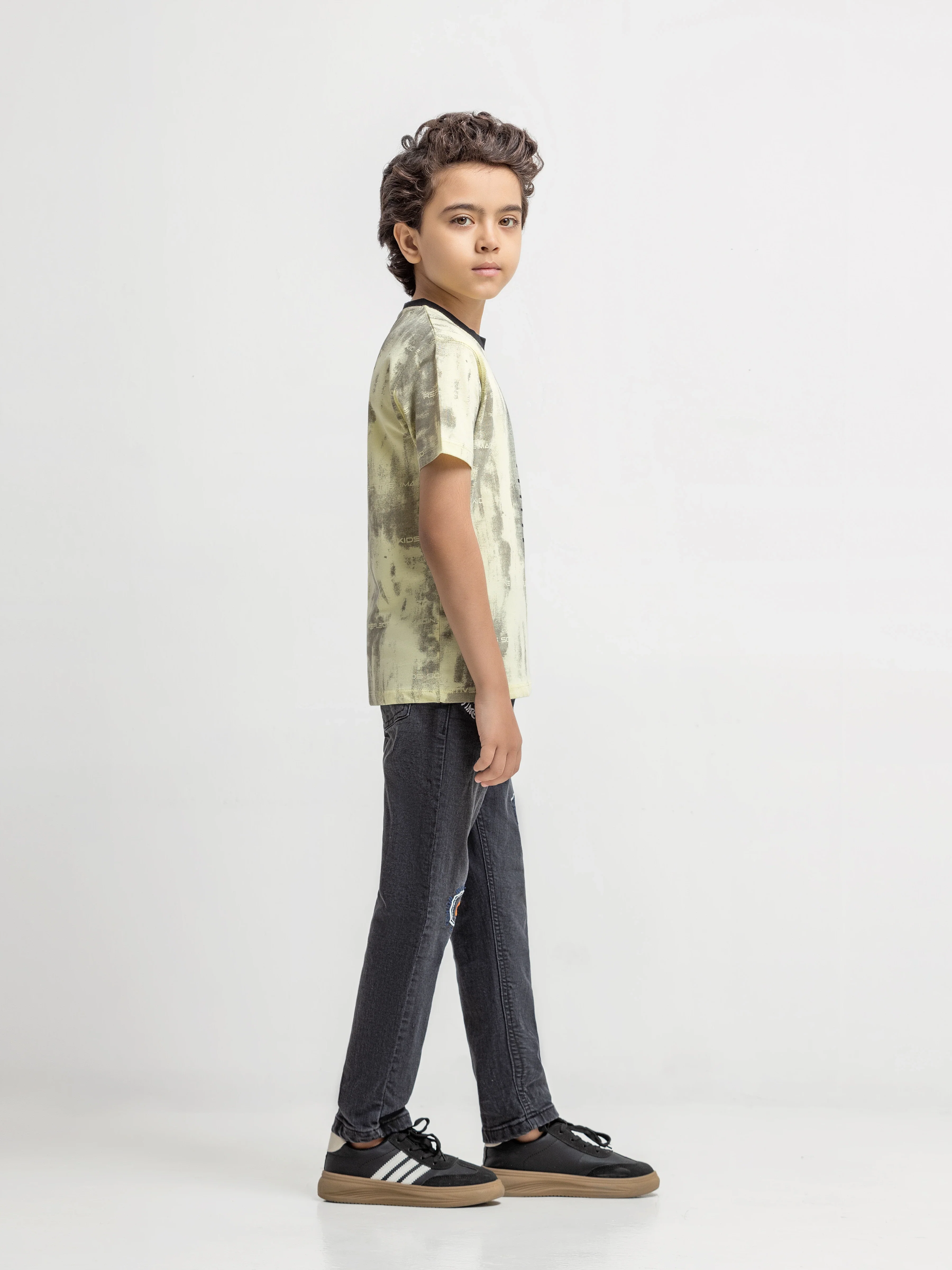 Boy's Light Yellow T-Shirt - EBTTS6-043 - Image 4