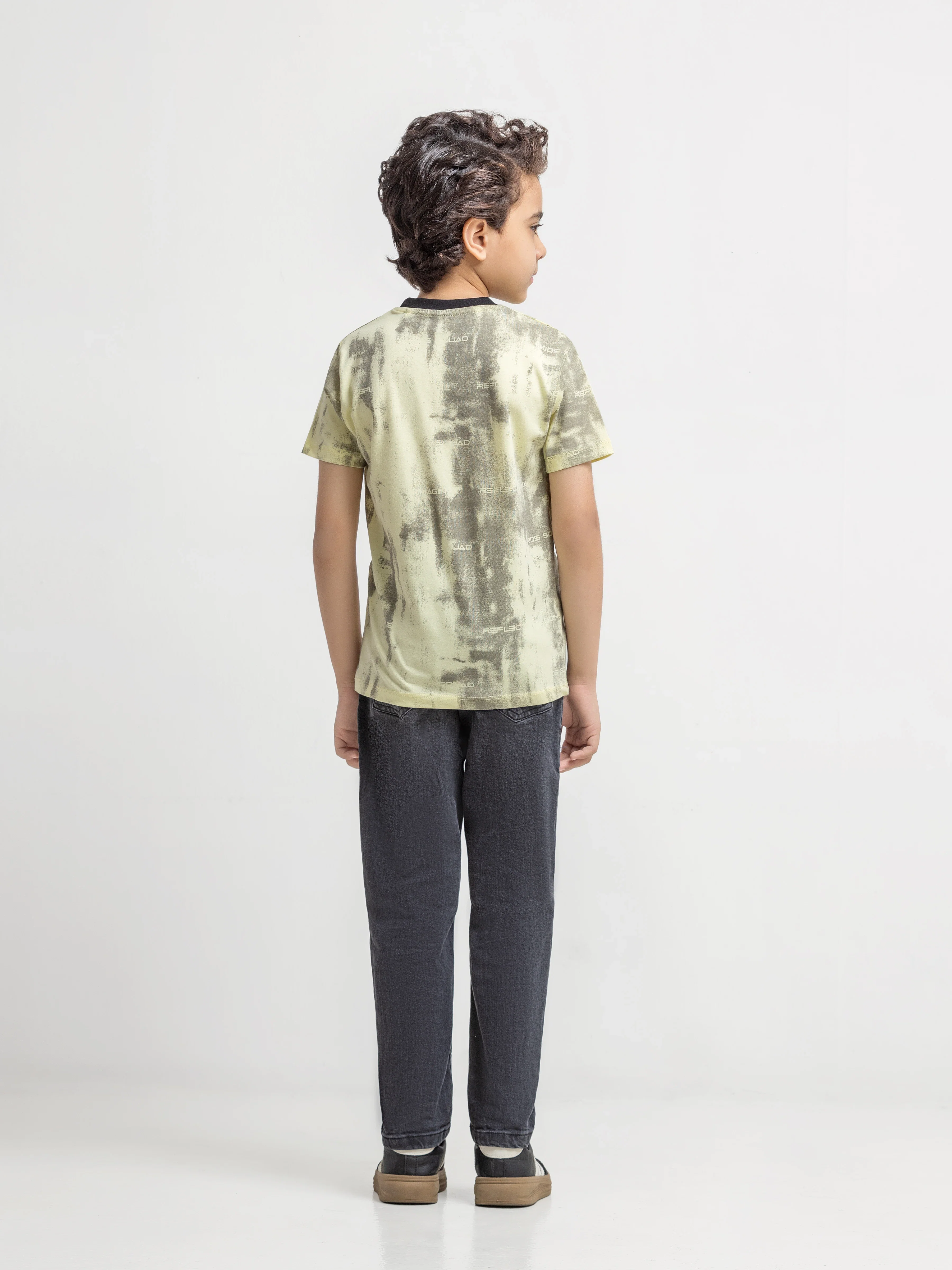 Boy's Light Yellow T-Shirt - EBTTS6-043 - Image 5