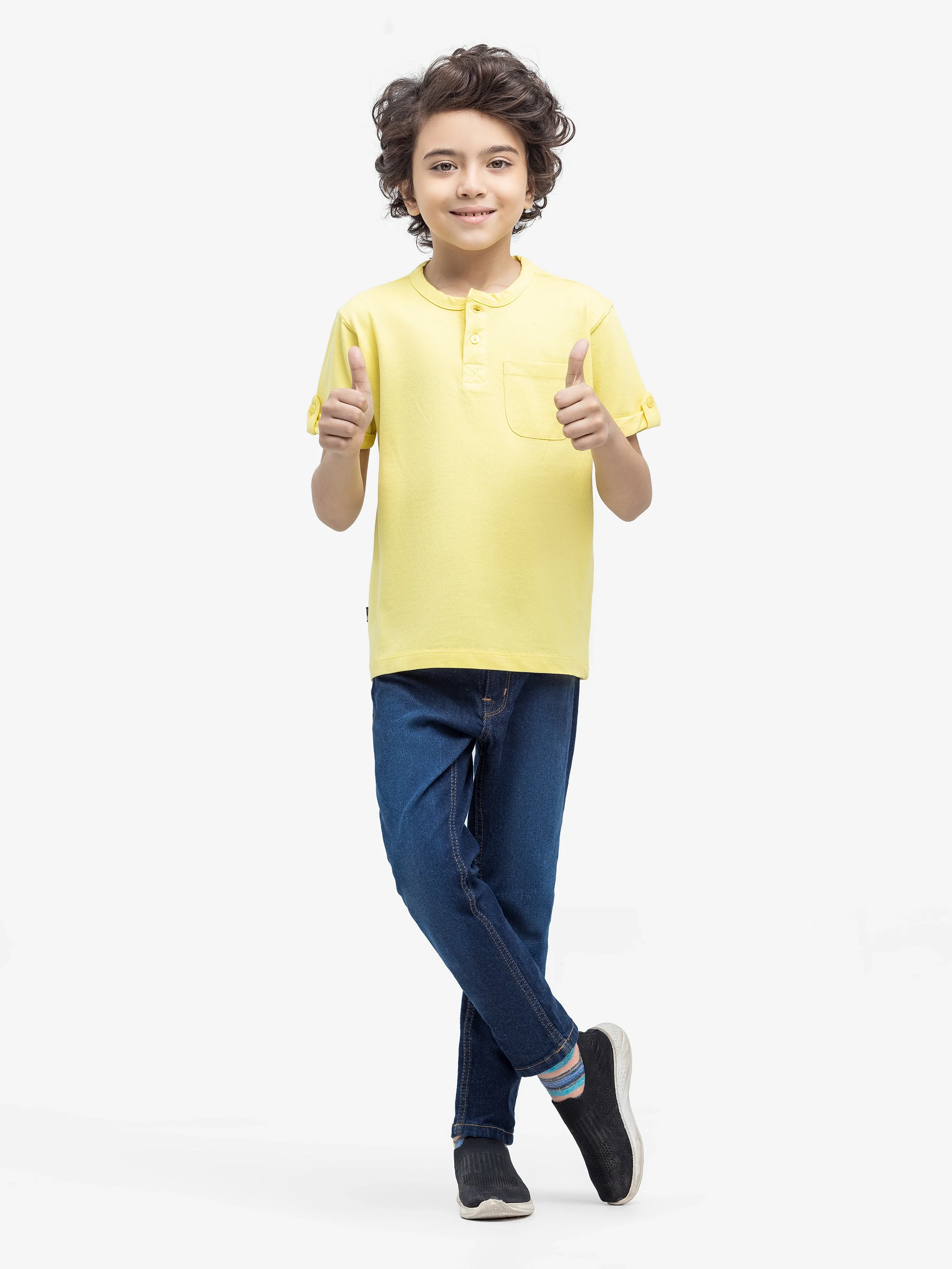 Boy's Light Yellow T-Shirt - EBTTSH24-084 - Image 2