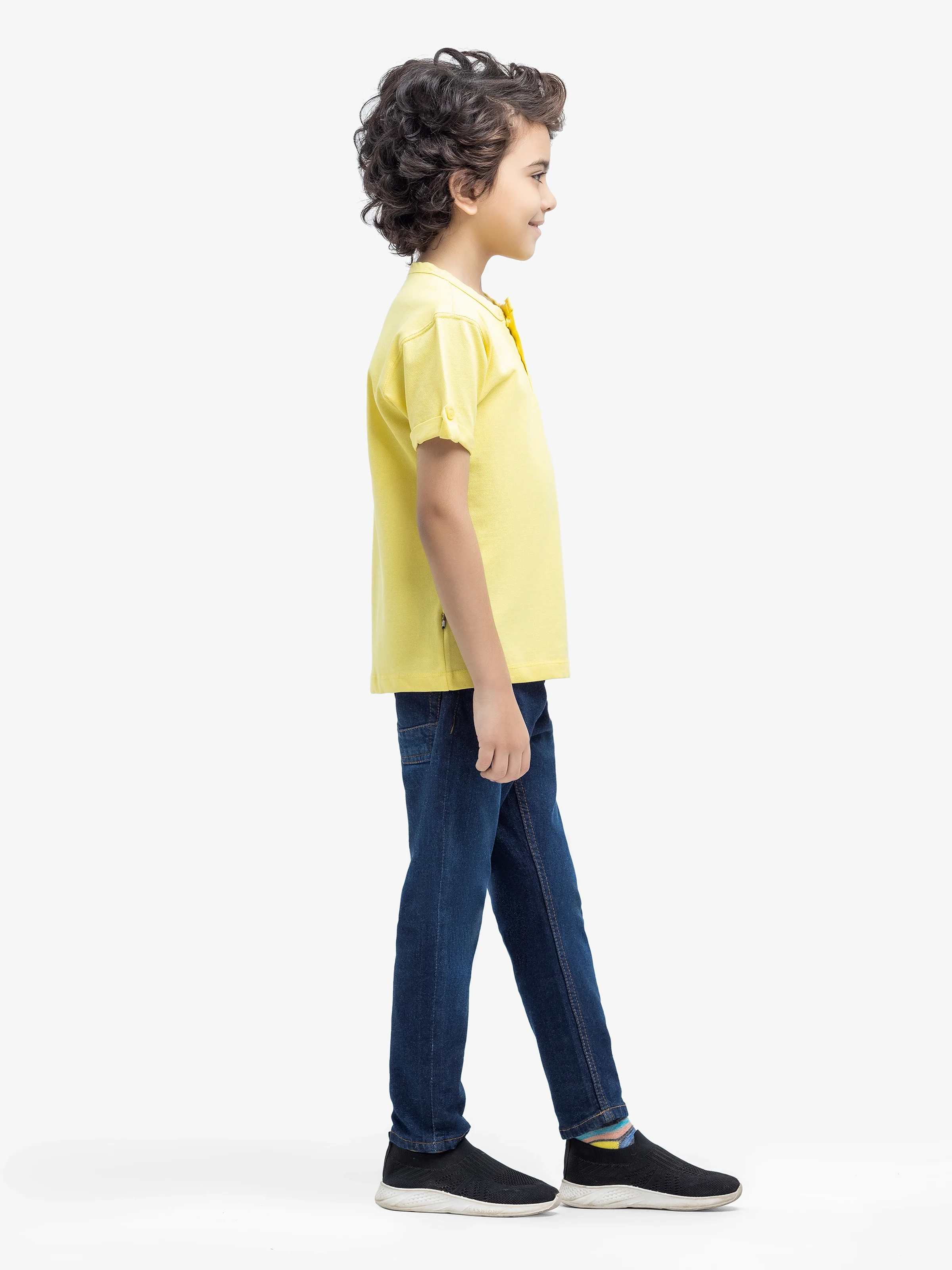 Boy's Light Yellow T-Shirt - EBTTSH24-084 - Image 4