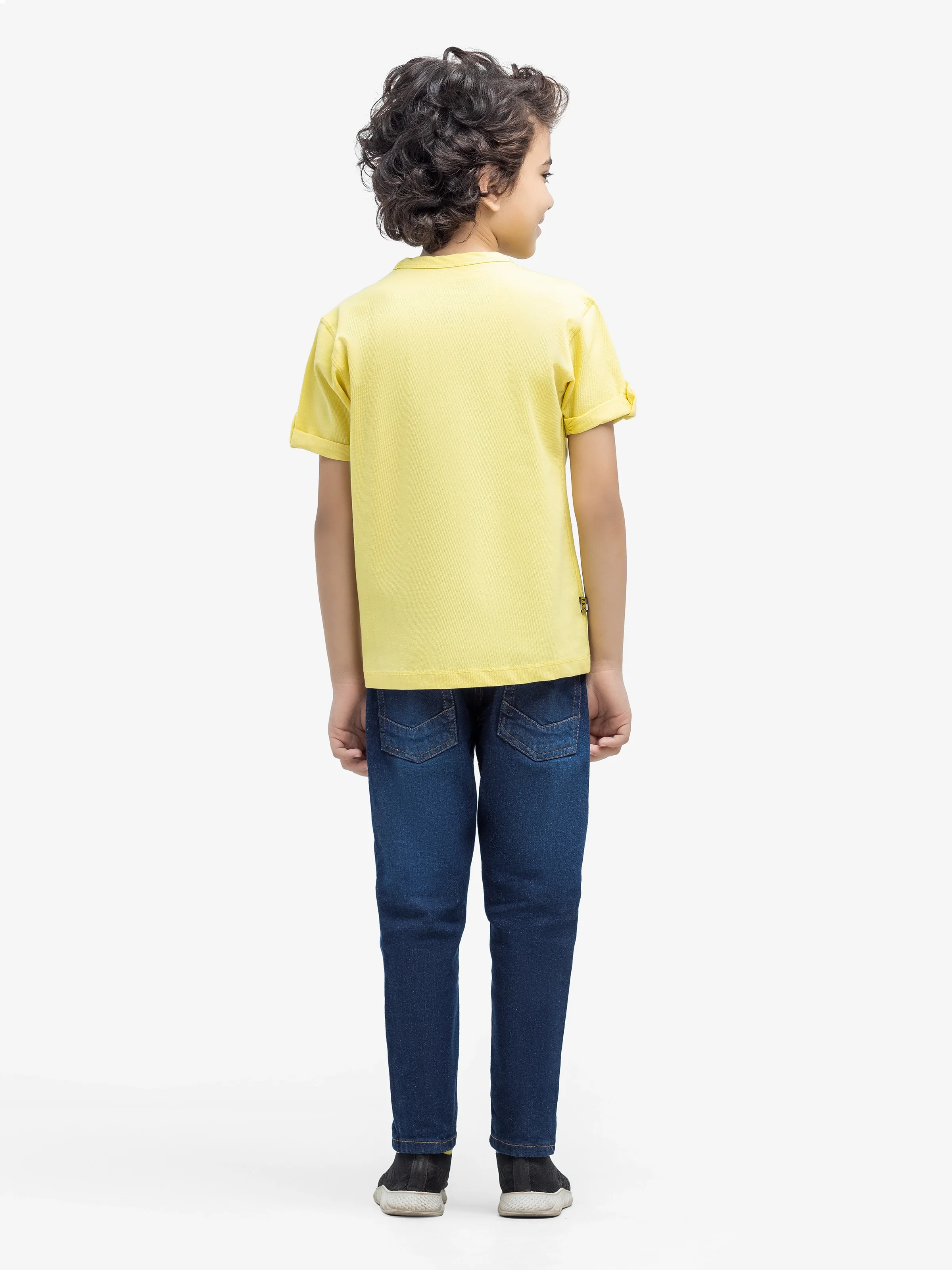 Boy's Light Yellow T-Shirt - EBTTSH24-084 - Image 5