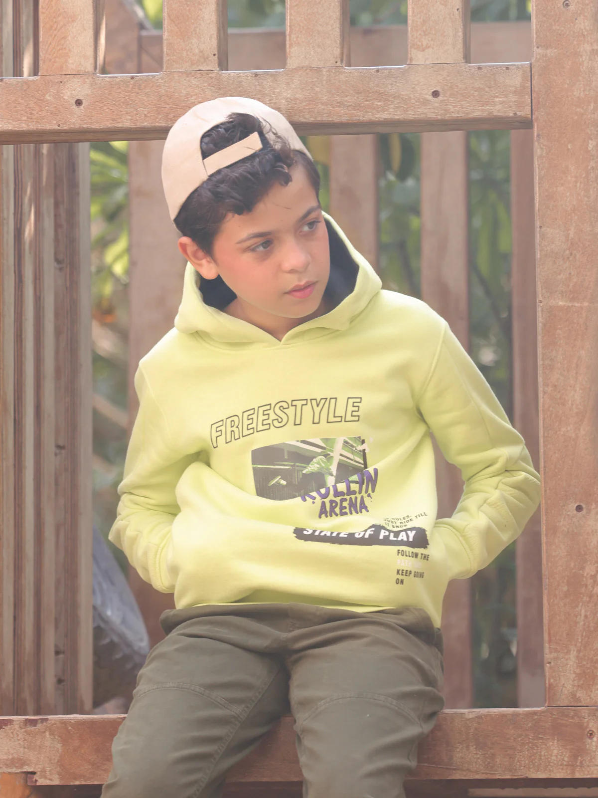 Boy's Lime Green Hoodie - EBTH23-003 - Image 3