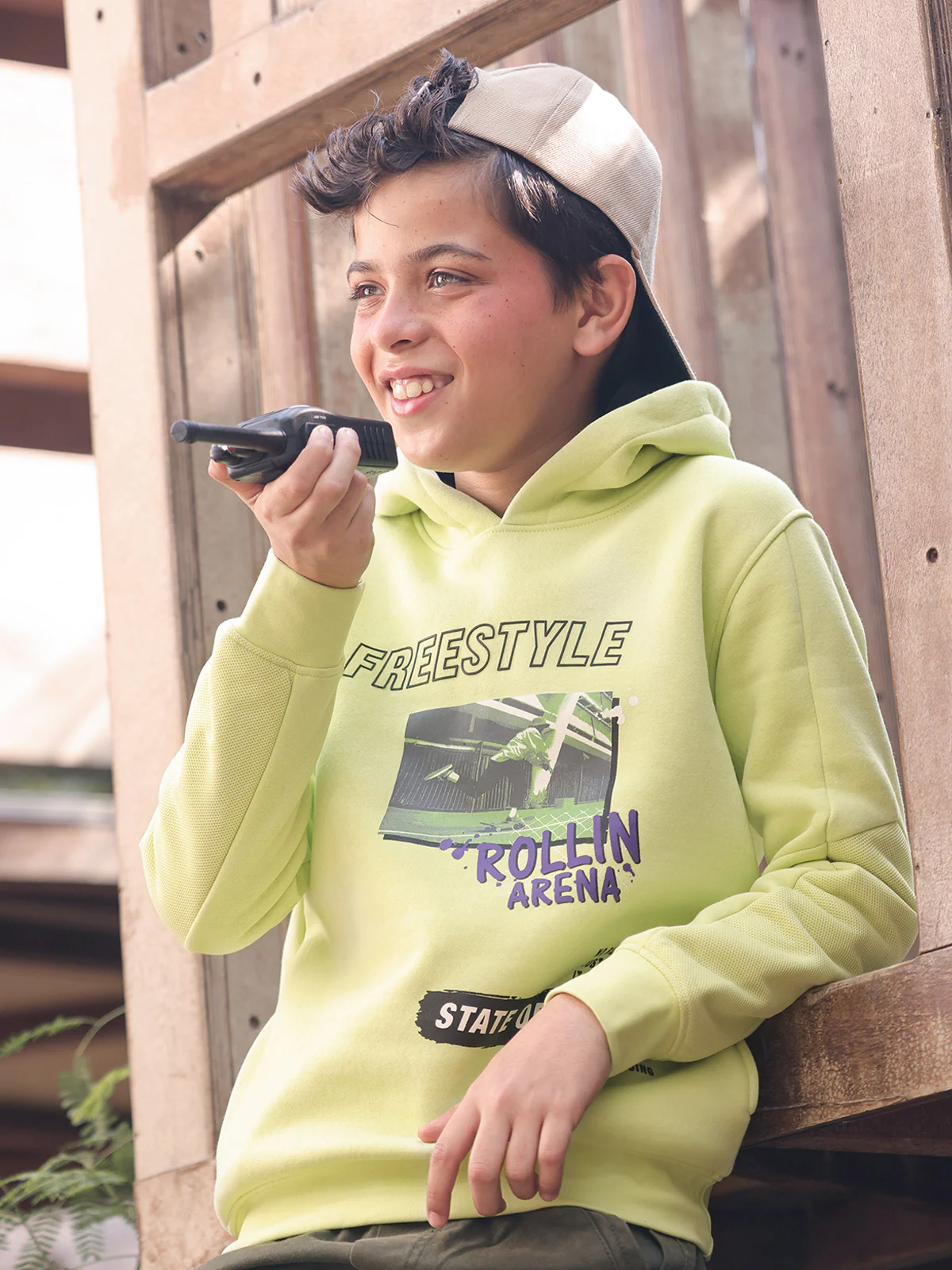 Boy's Lime Green Hoodie - EBTH23-003 - Image 4