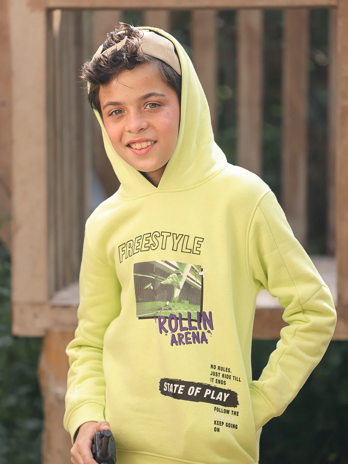 Boy's Lime Green Hoodie - EBTH23-003 - Image 5