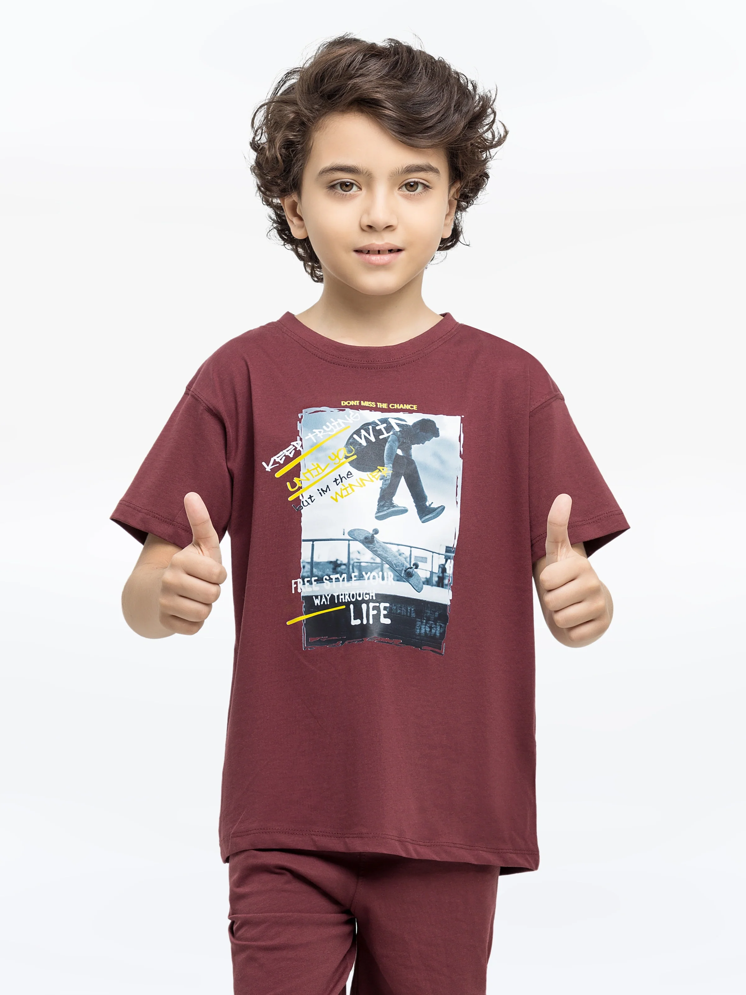 Boy's Maroon Co Ord Set - EBTCS24-027 - Image 2