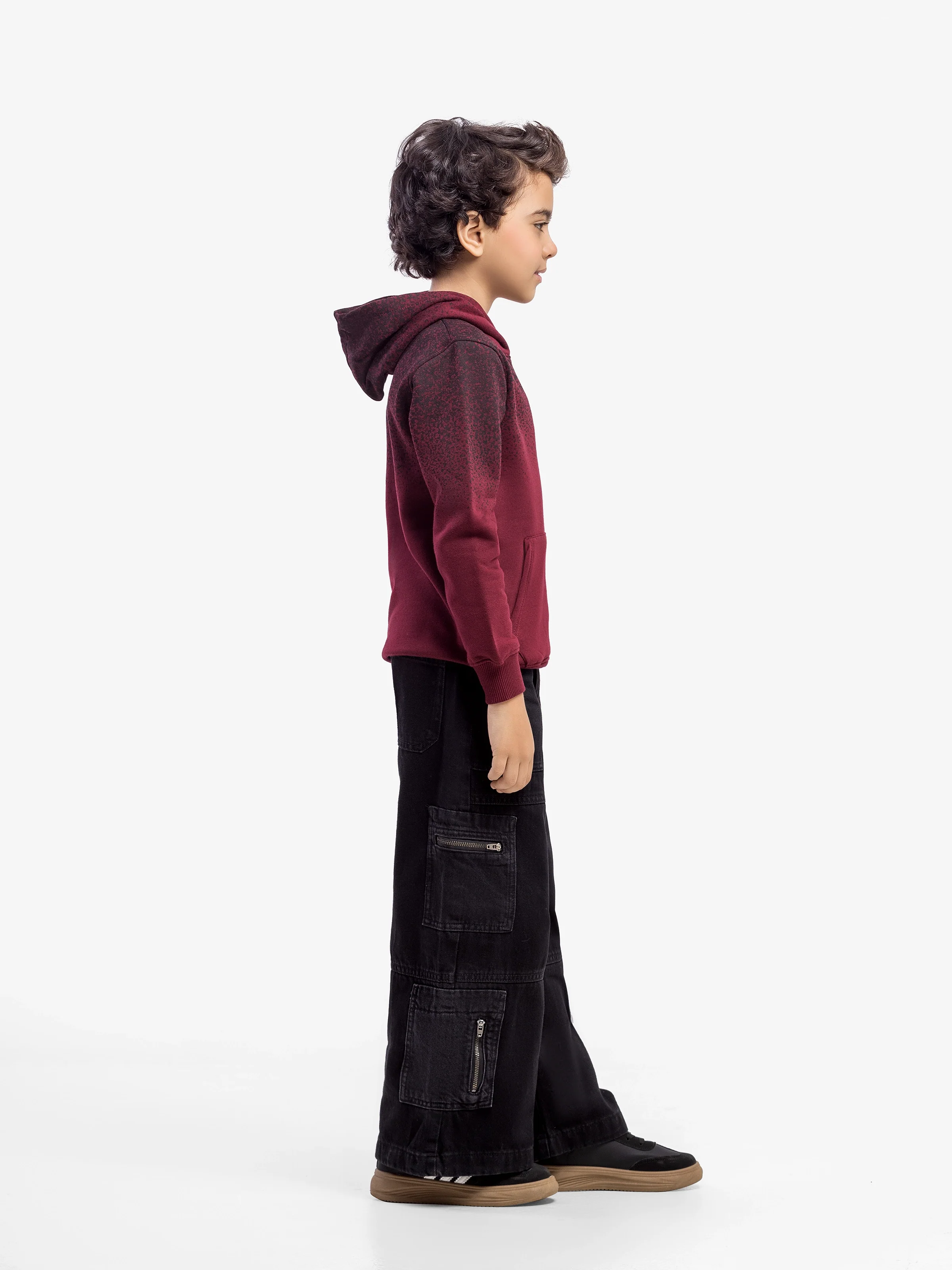 Boy's Maroon Hoodie - EBTH5-020 - Image 4